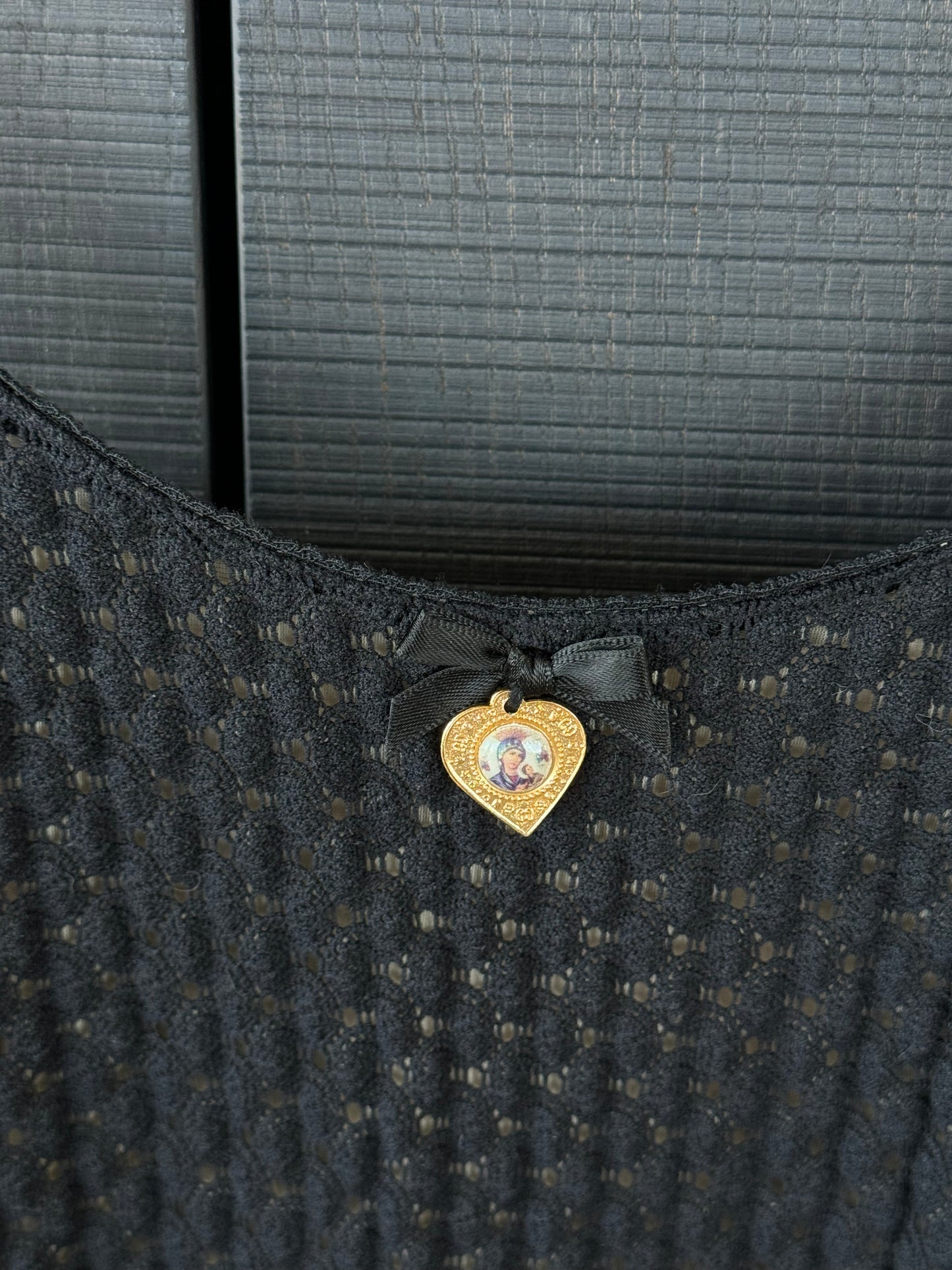 D&G Black "Virgin Mary" Charm Dress Spring 1995