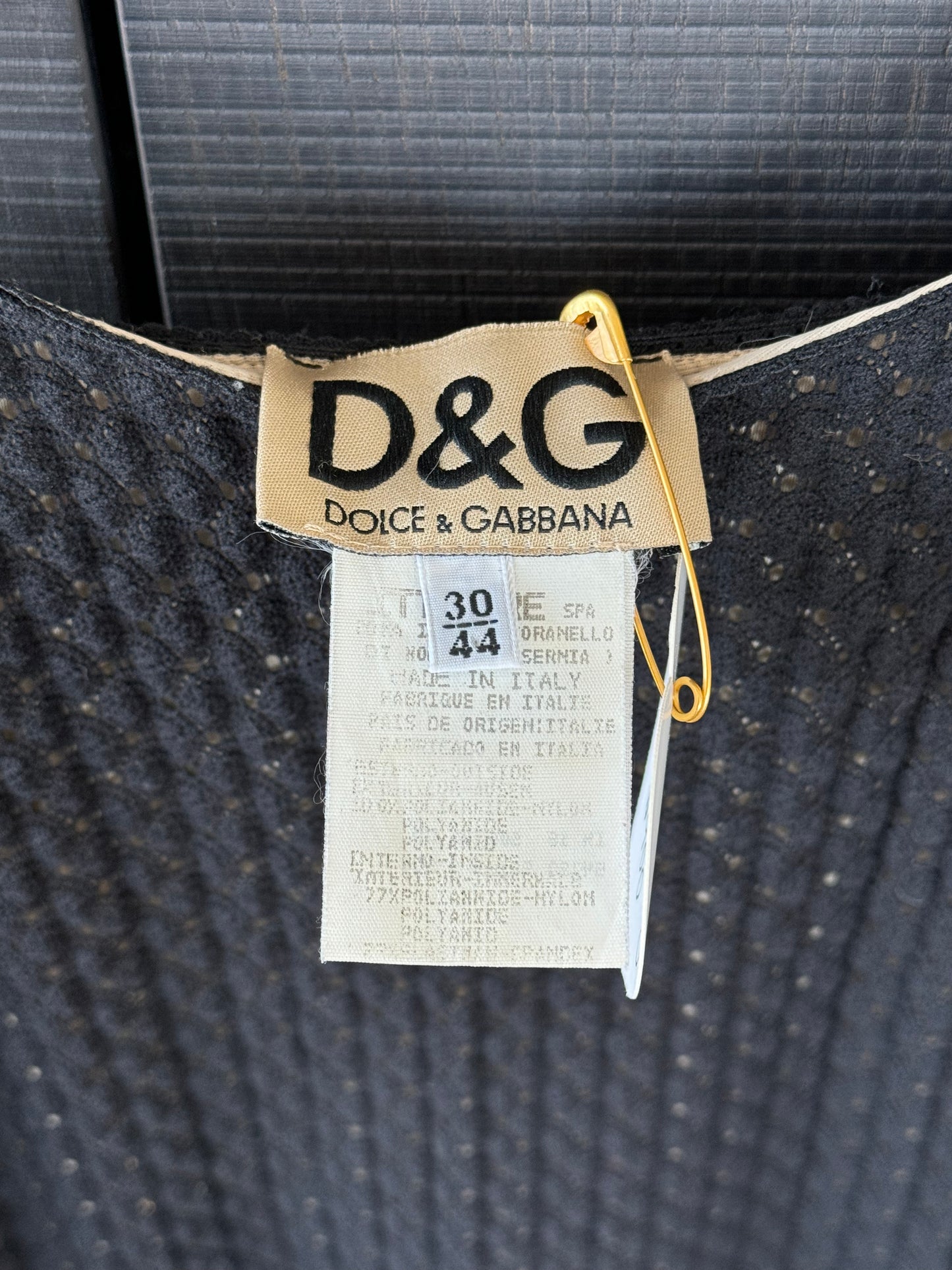 D&G Black "Virgin Mary" Charm Dress Spring 1995