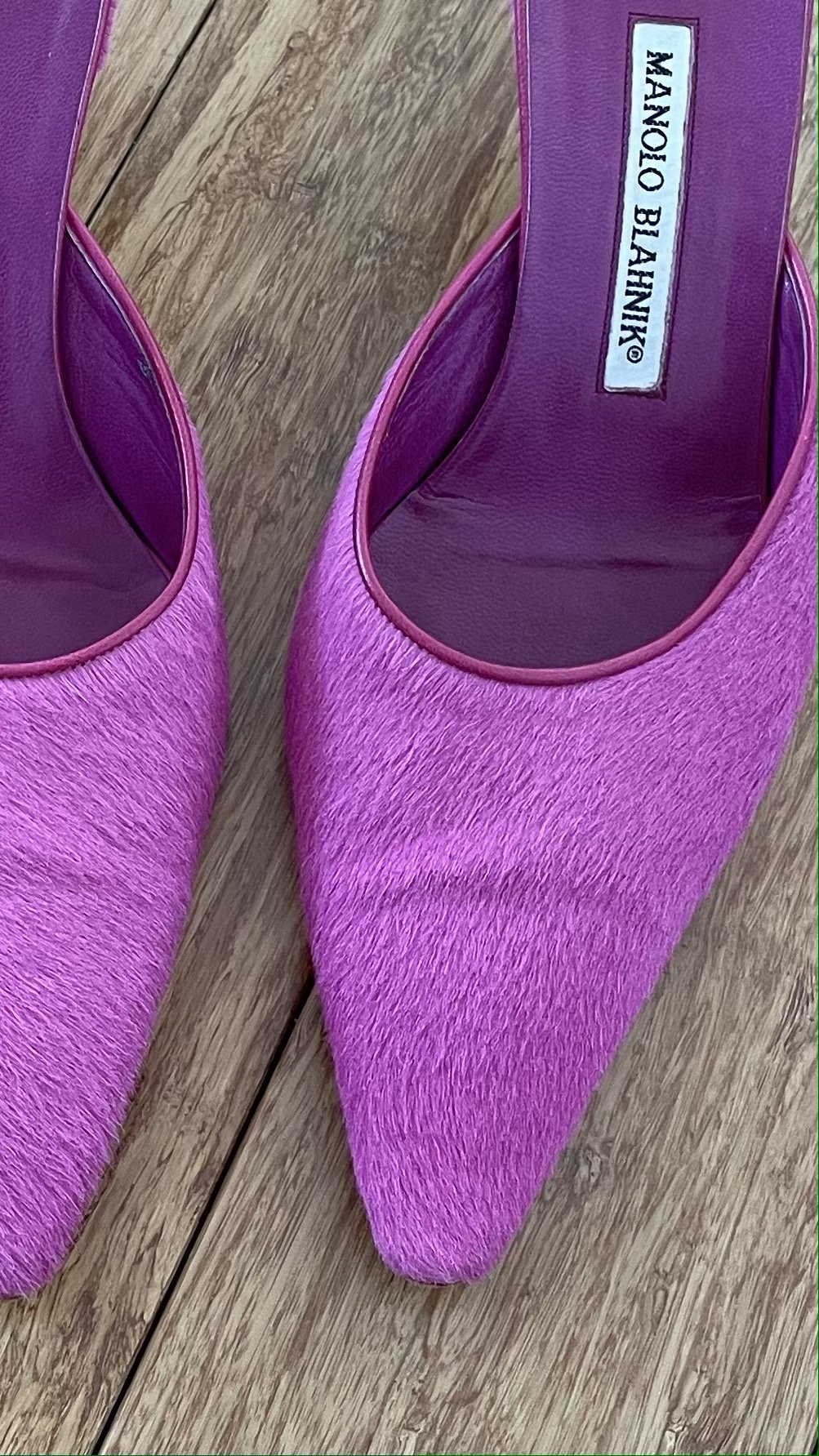 Manolo Blahnik Pony Hair Mules