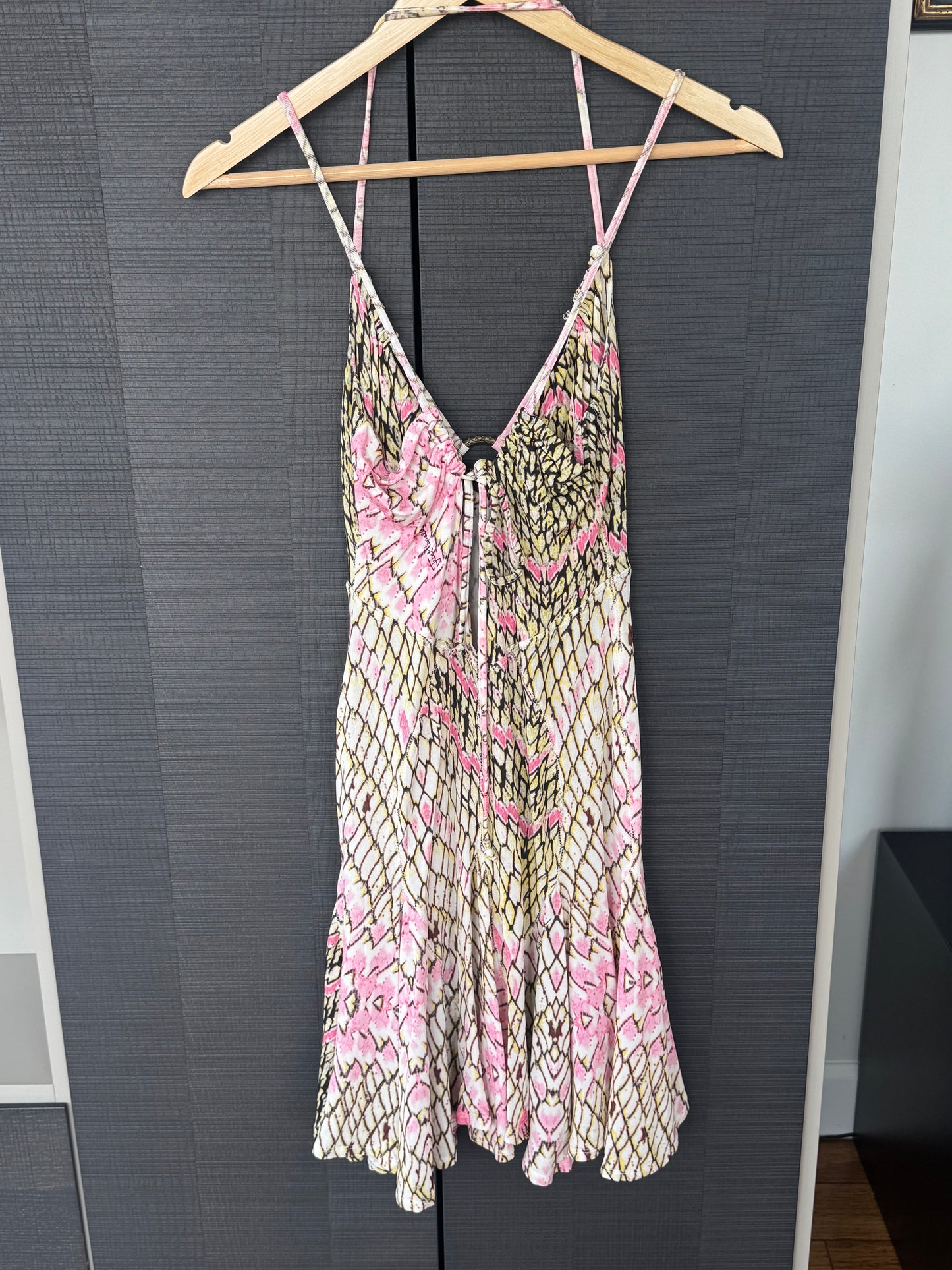 Just Cavalli 2000s Snake Print Mini Dress