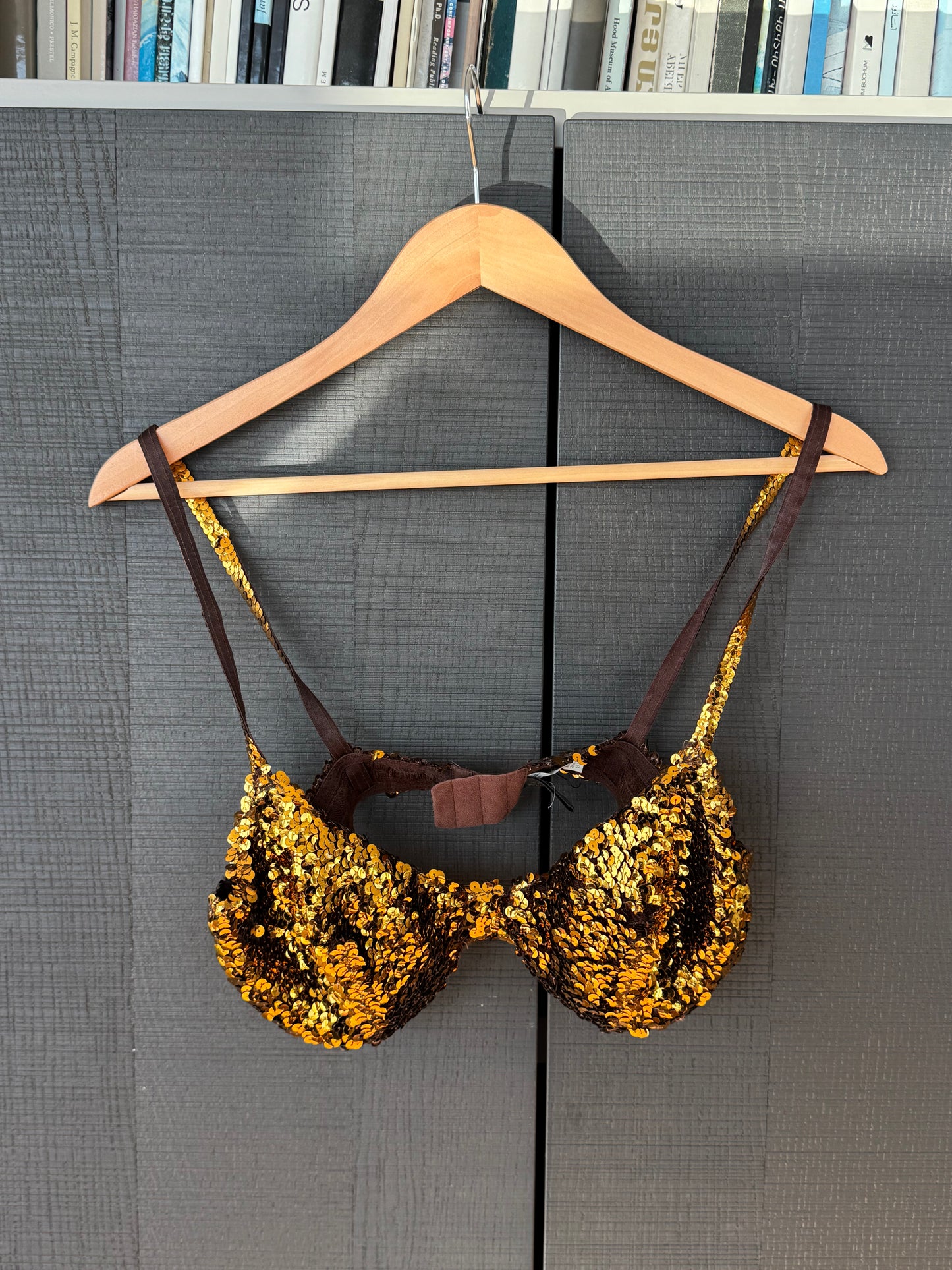 La Perla 1980s Gold Sequin Bra