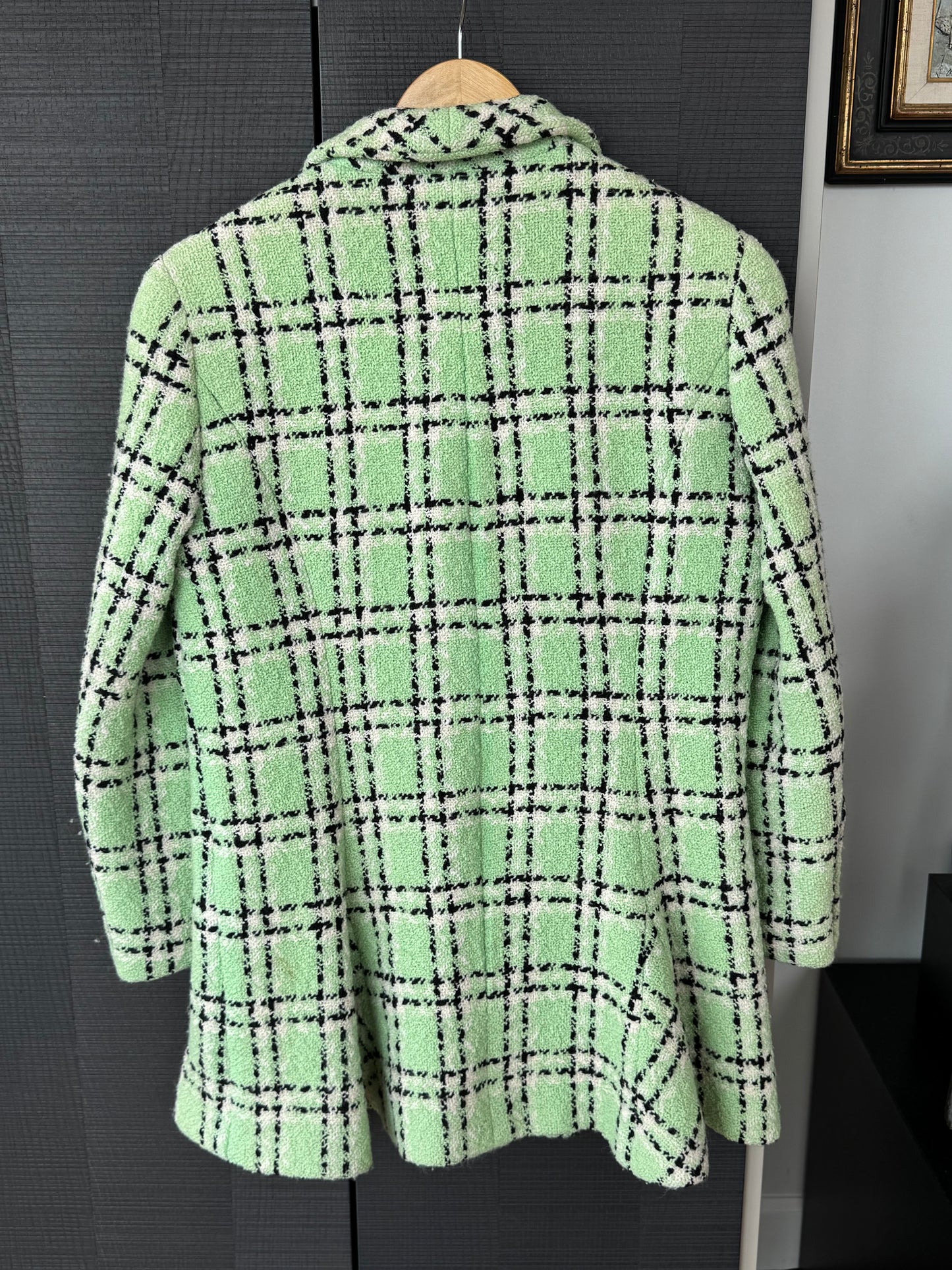 Chanel Spring/Summer 1994 Runway Mint Tweed Blazer by Karl Lagerfeld
