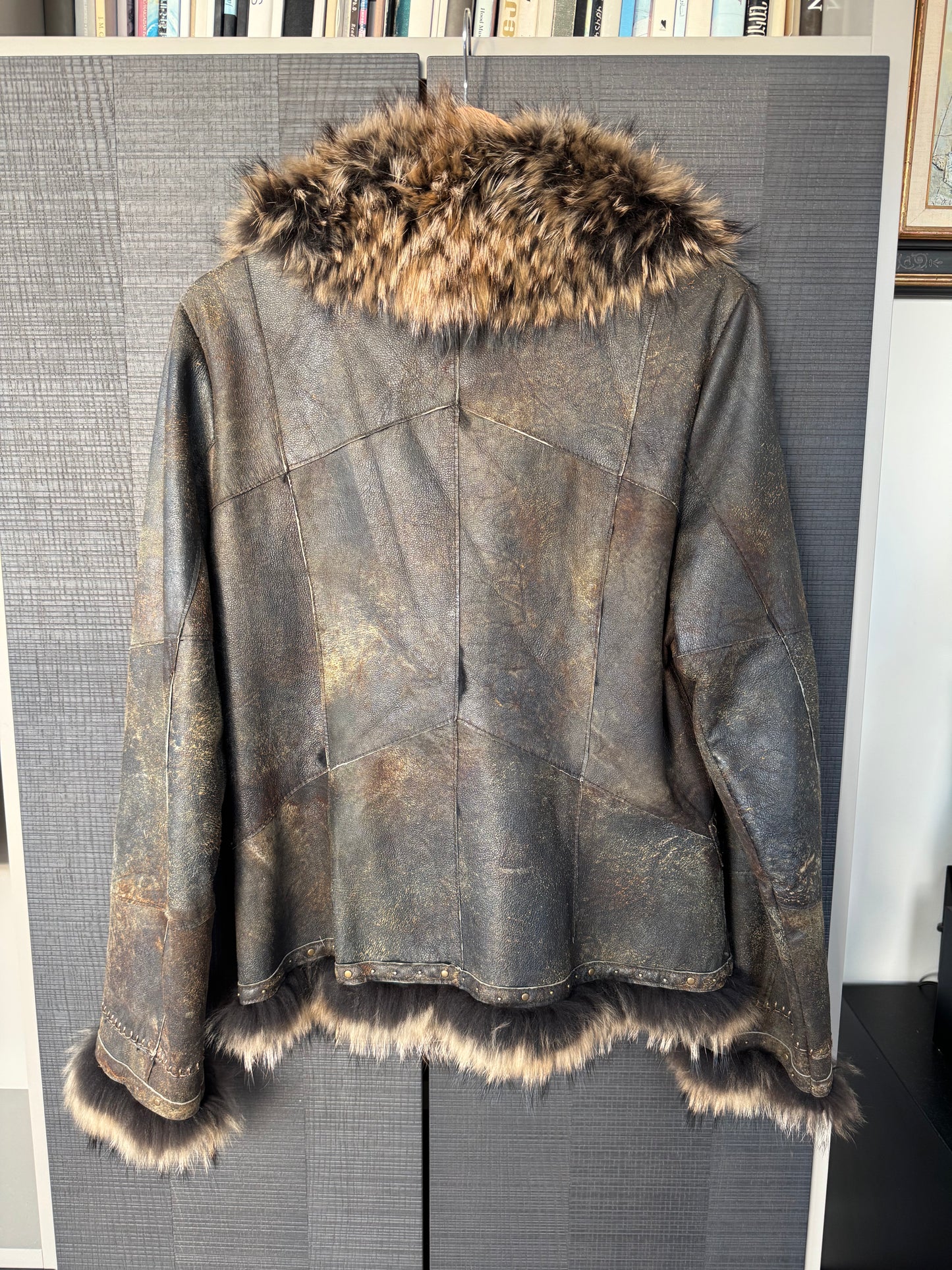 Vintage Calfskin & Fur Lined Leather Jacket