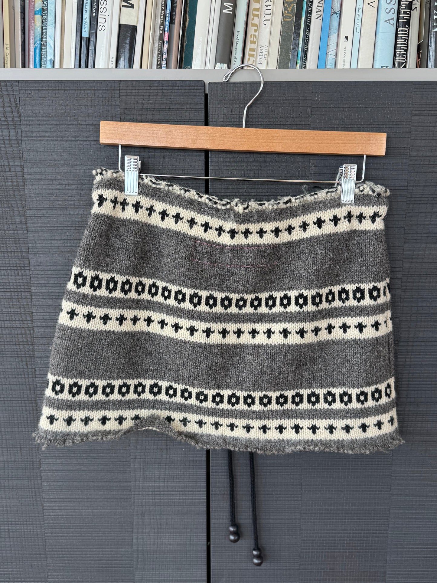 Junya Watanabe Comme des Garçons AD2003 Fair Isle Wool Mini Skirt