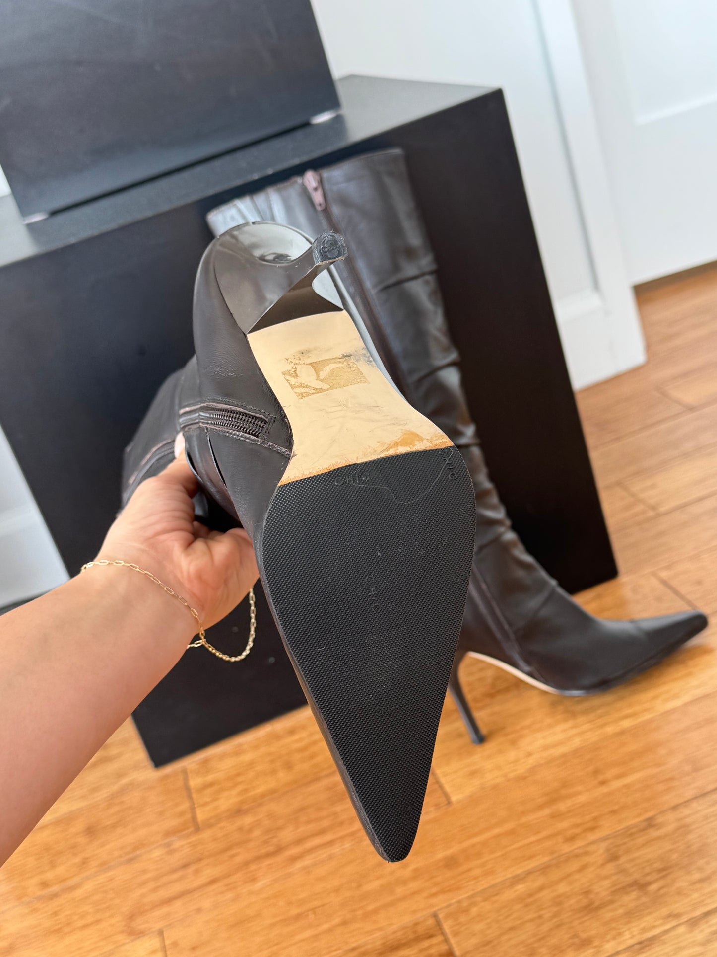 Vintage Frederick’s of Hollywood Leather Button Knee-High Boots