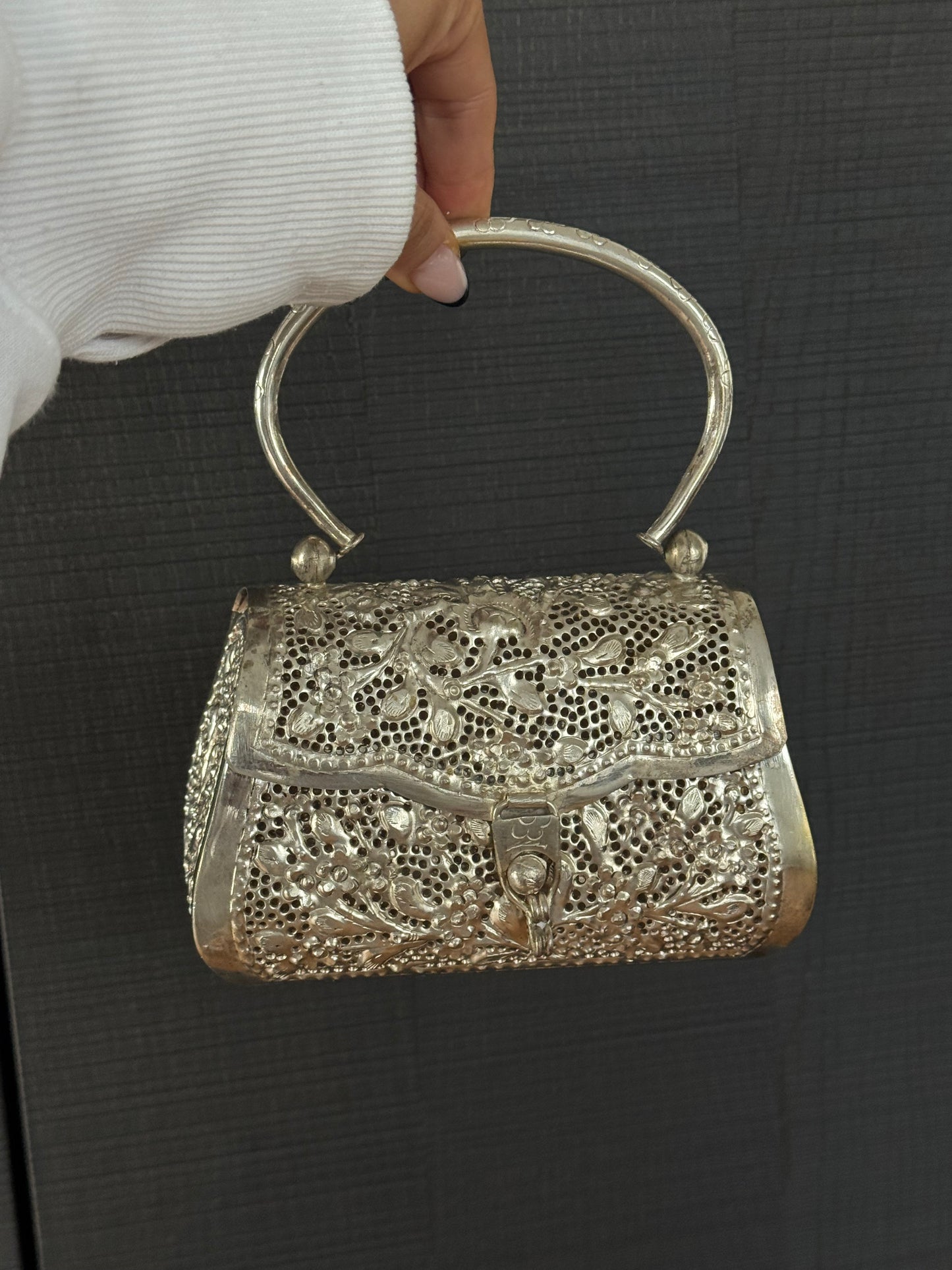 Antique 1920s Sterling Silver Handbag