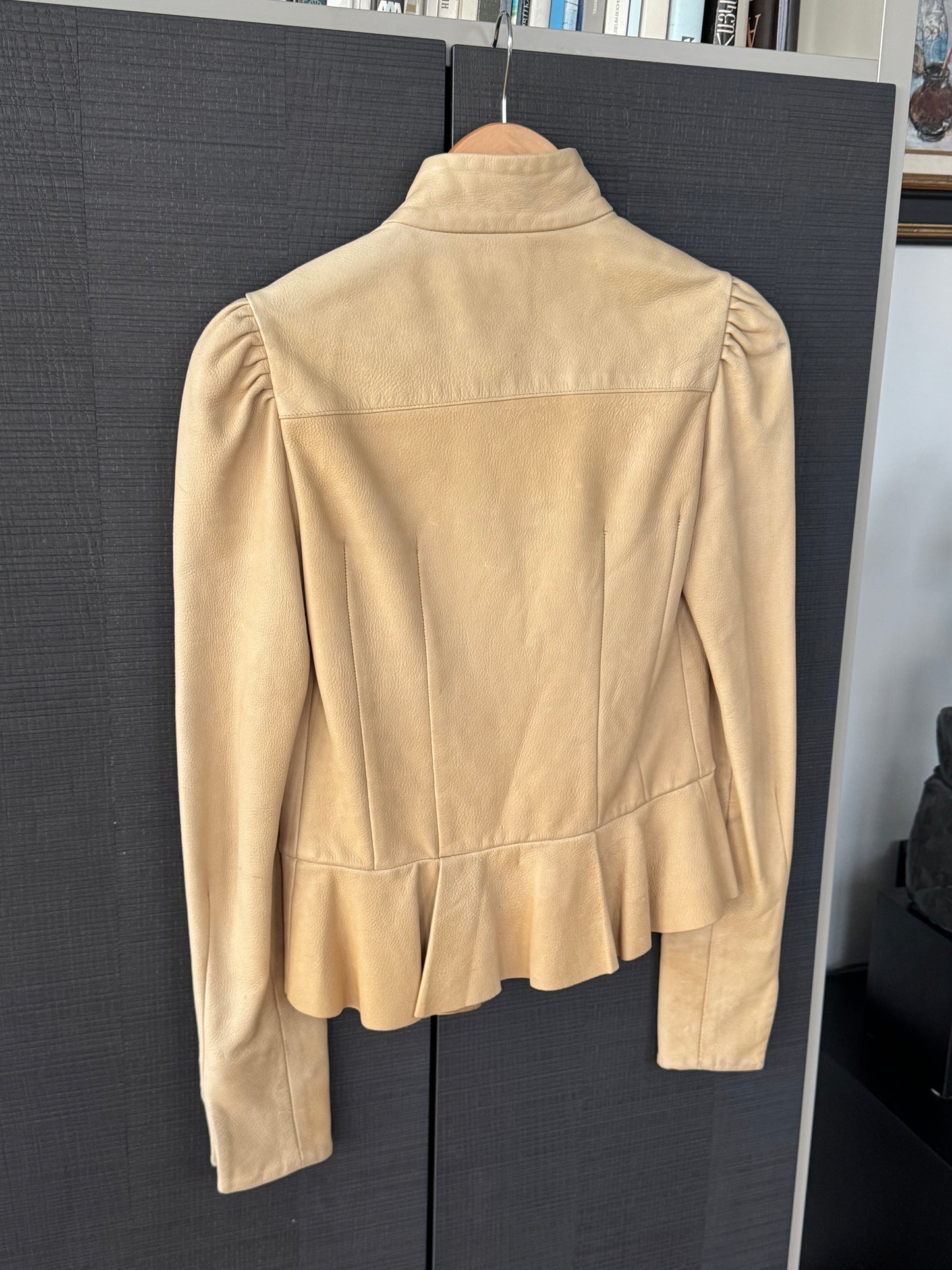 Ralph Lauren Collection Leather Peplum Jacket