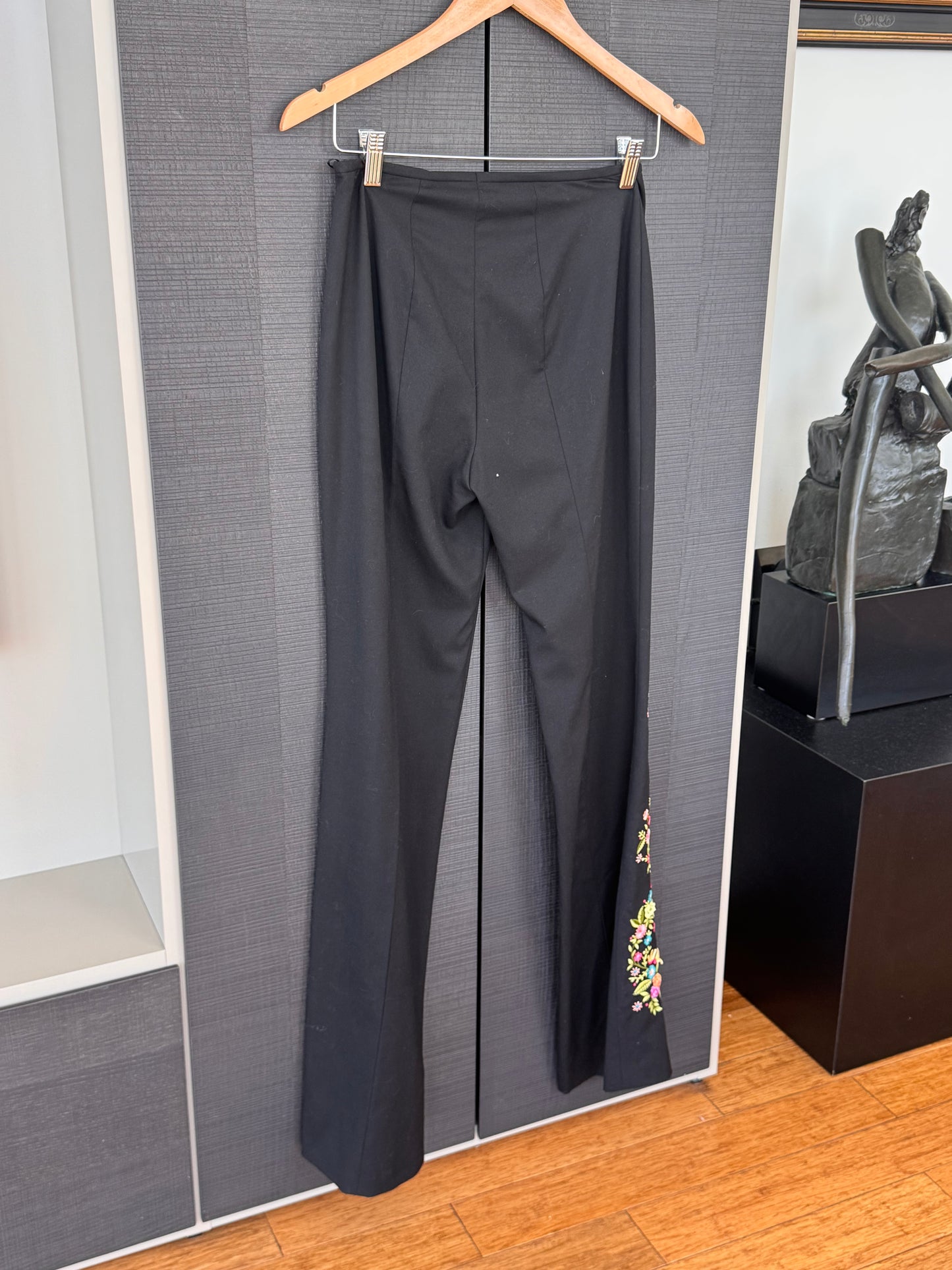 Vintage Escada Floral Embroidered Trousers