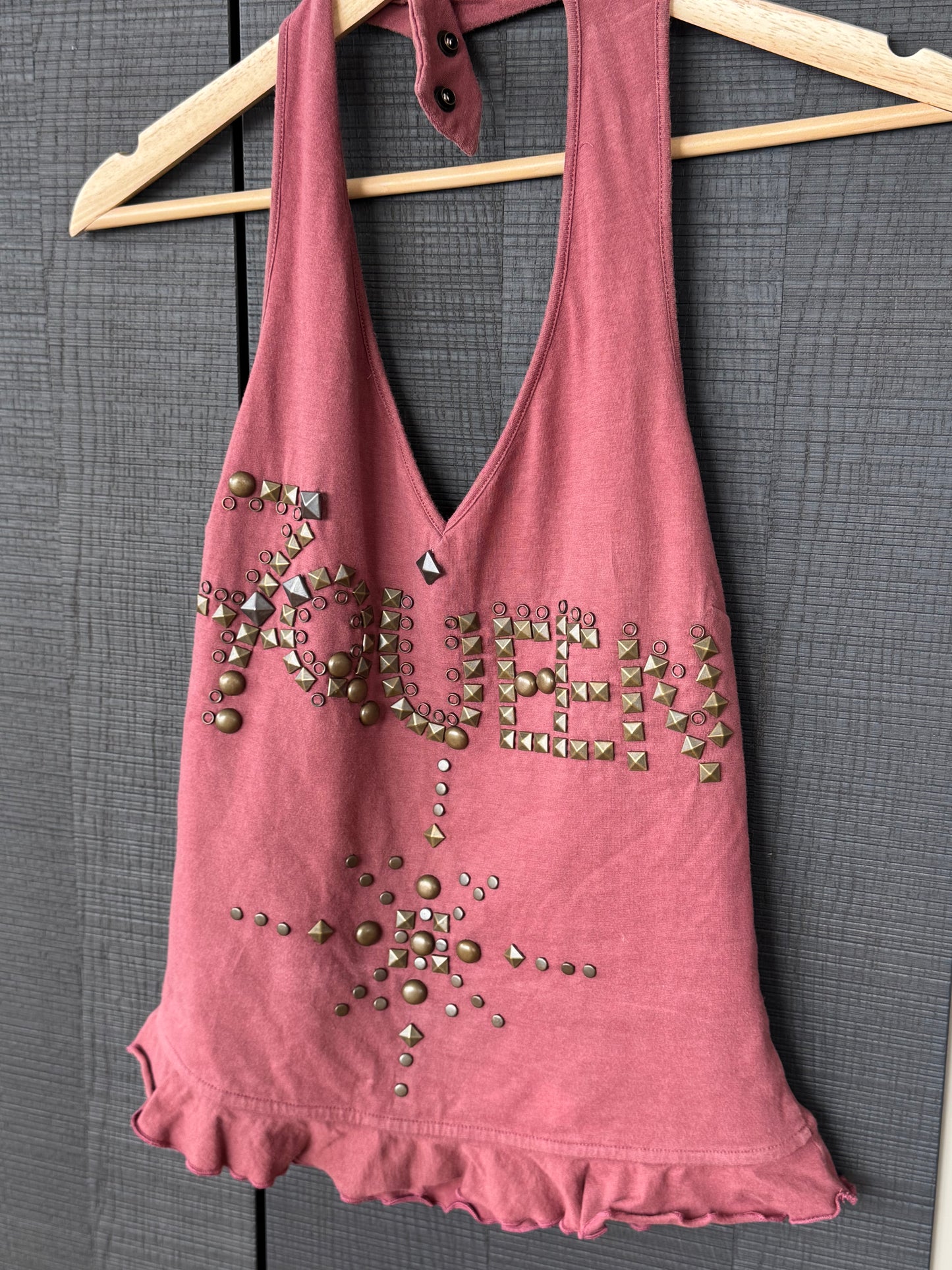D&G S/S 2003 "7 Queen" Studded Halter Top