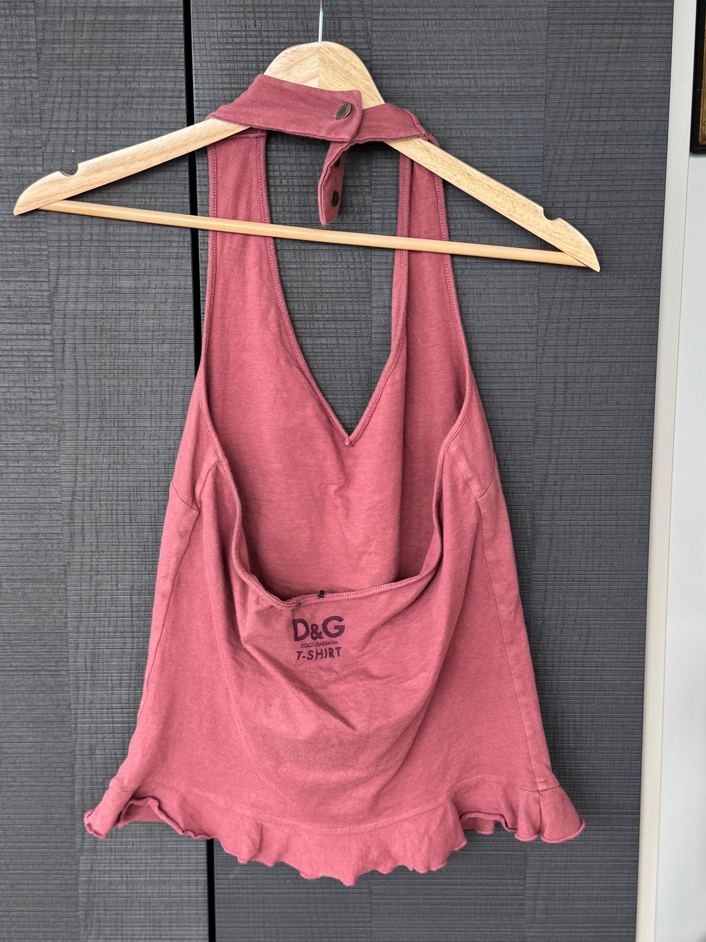 D&G S/S 2003 "7 Queen" Studded Halter Top
