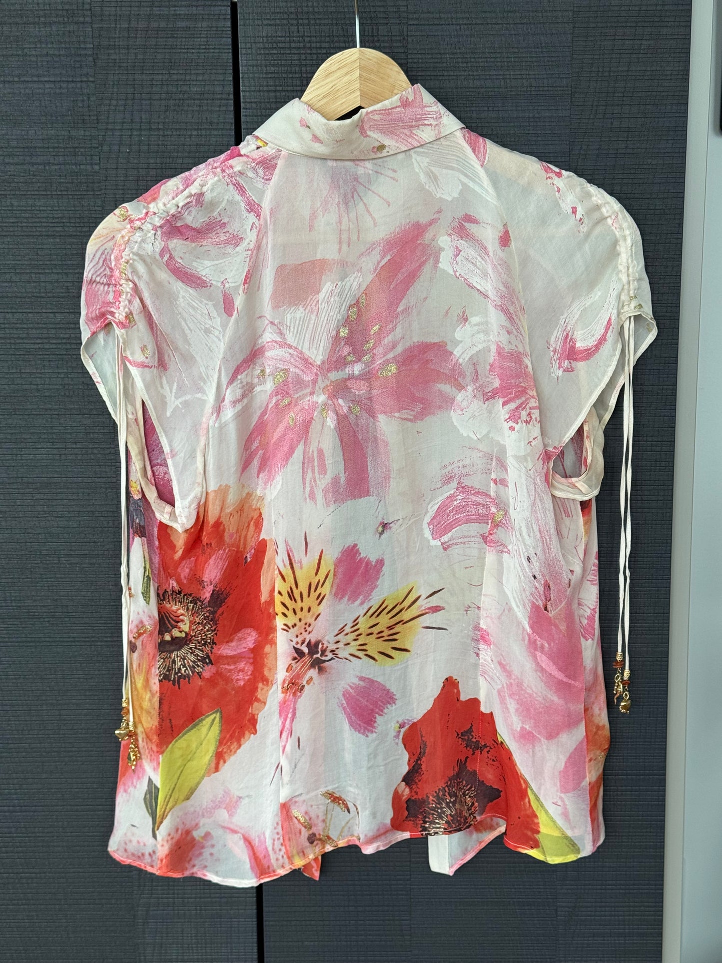 Roberto Cavalli 1990s Silk Charm Top