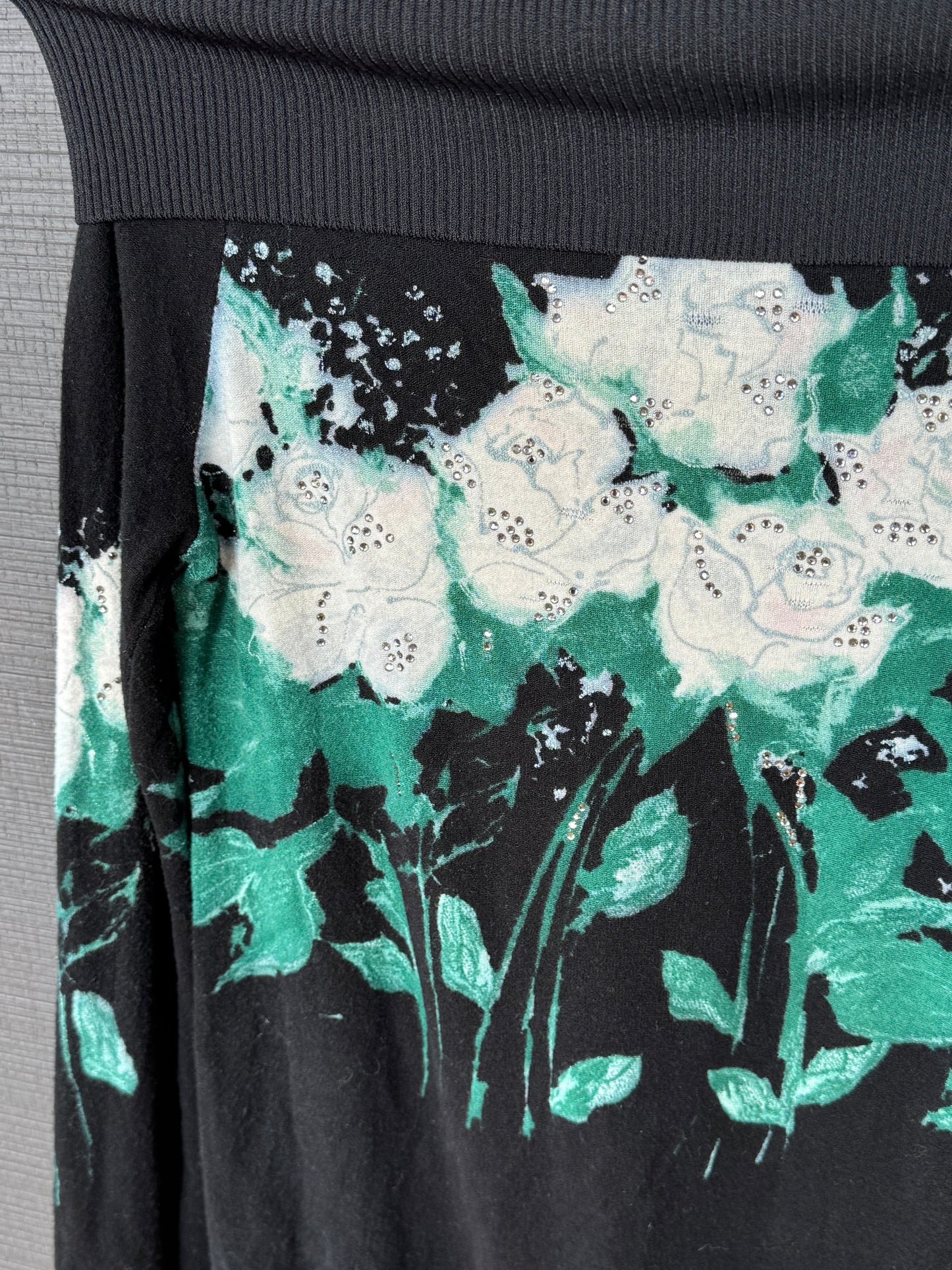 Blumarine Vintage Off-Shoulder Rhinestone Sweater