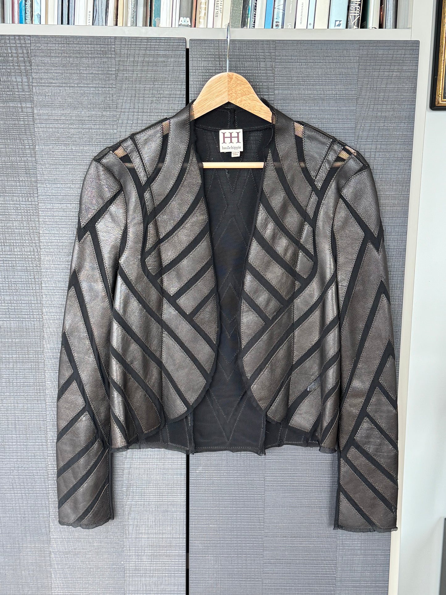 Haute Hippie Leather & Mesh Jacket