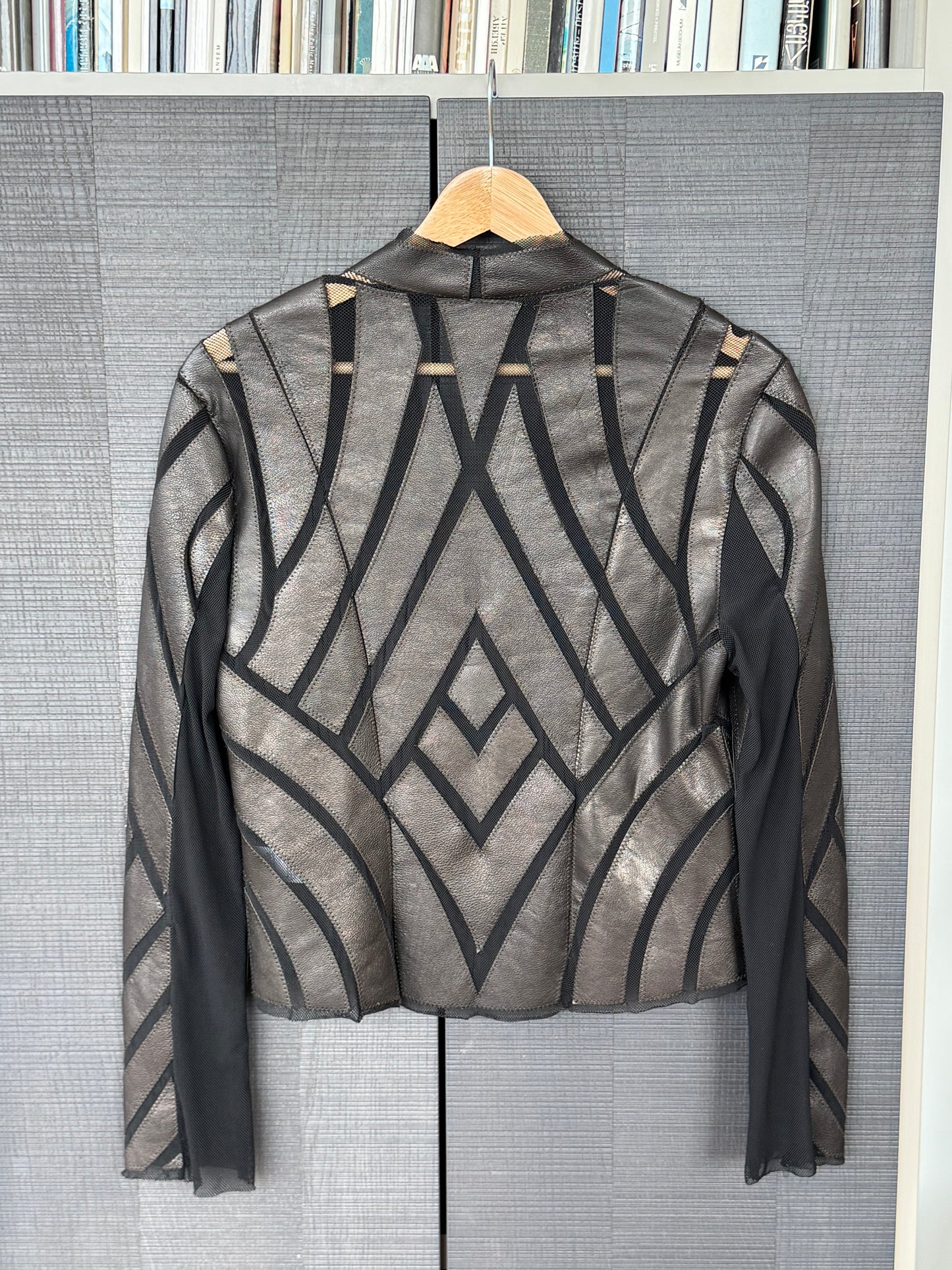 Haute Hippie Leather & Mesh Jacket