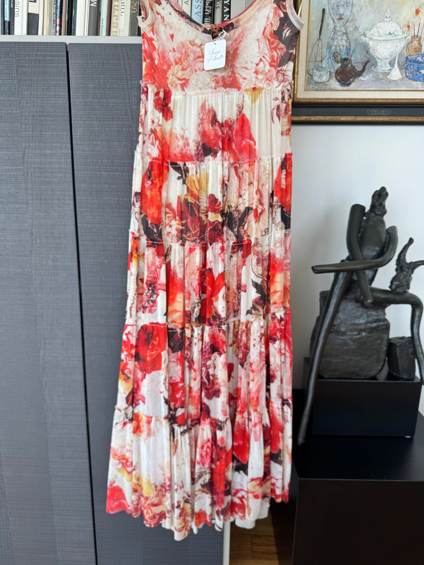 Jean Paul Gaultier Soleil Tiered Floral Maxi Dress