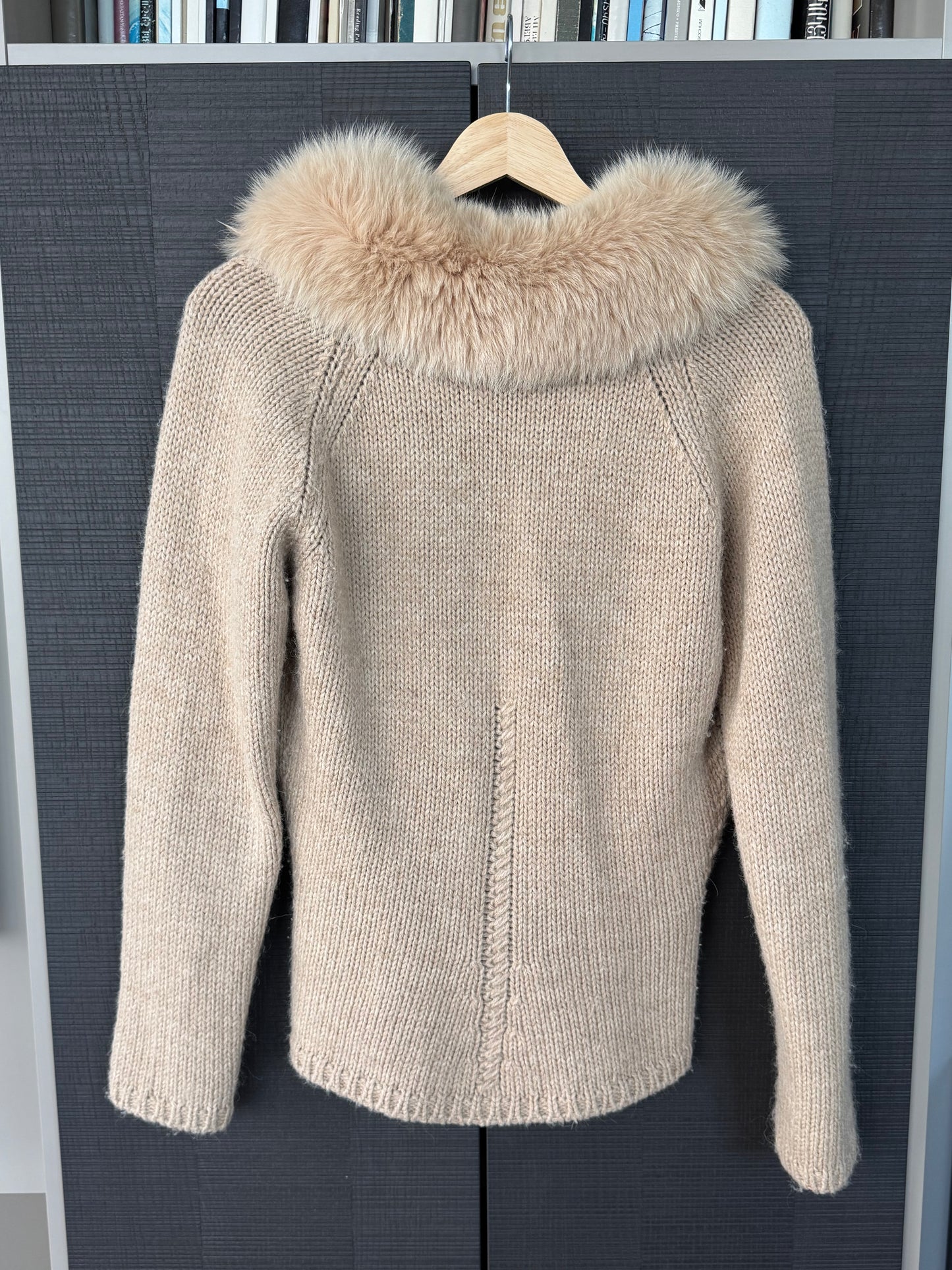 Blumarine 2004 Runway Cardigan w/ Fur Collar