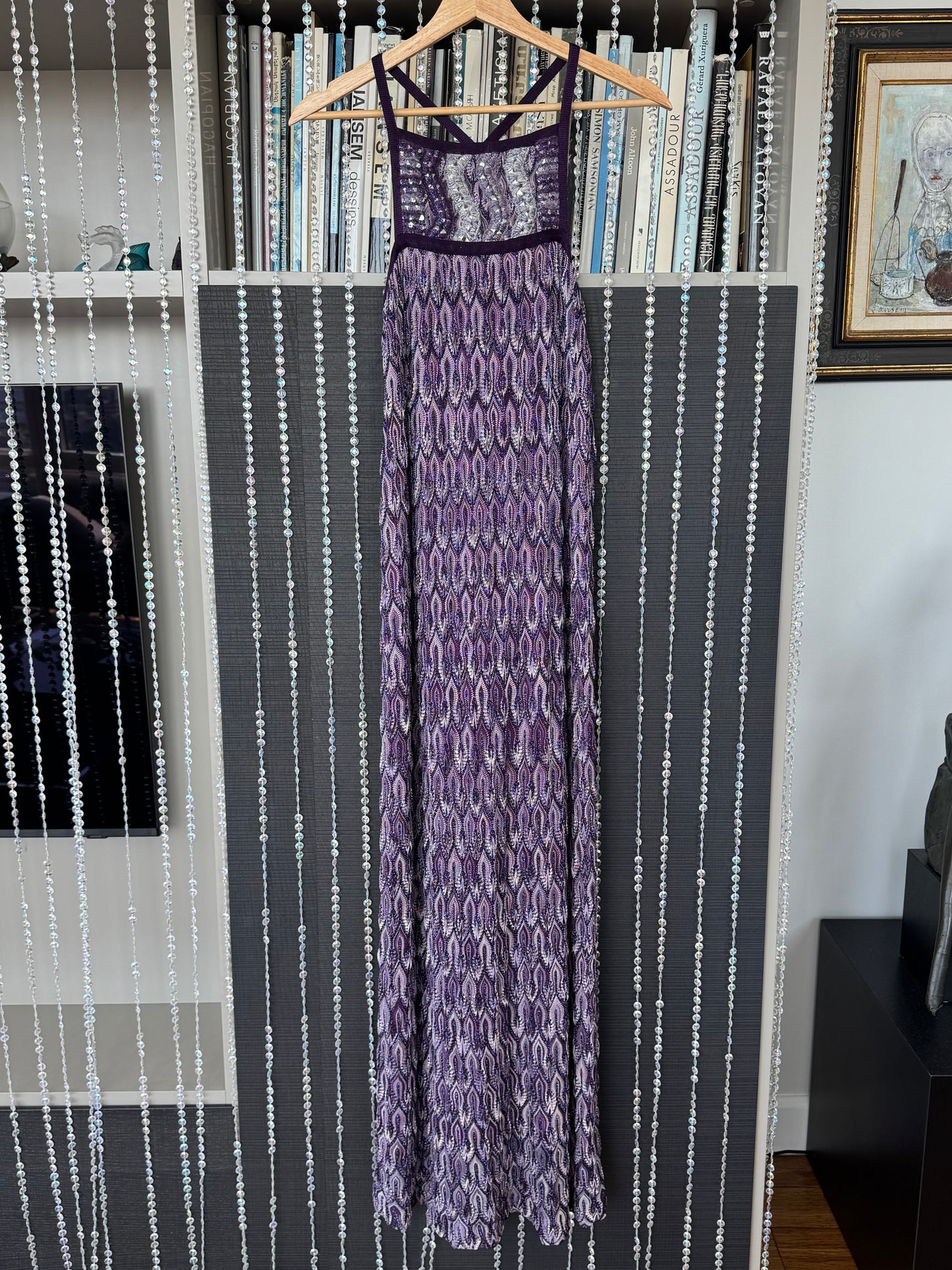 Vintage Missoni Flame Stitch Maxi Dress