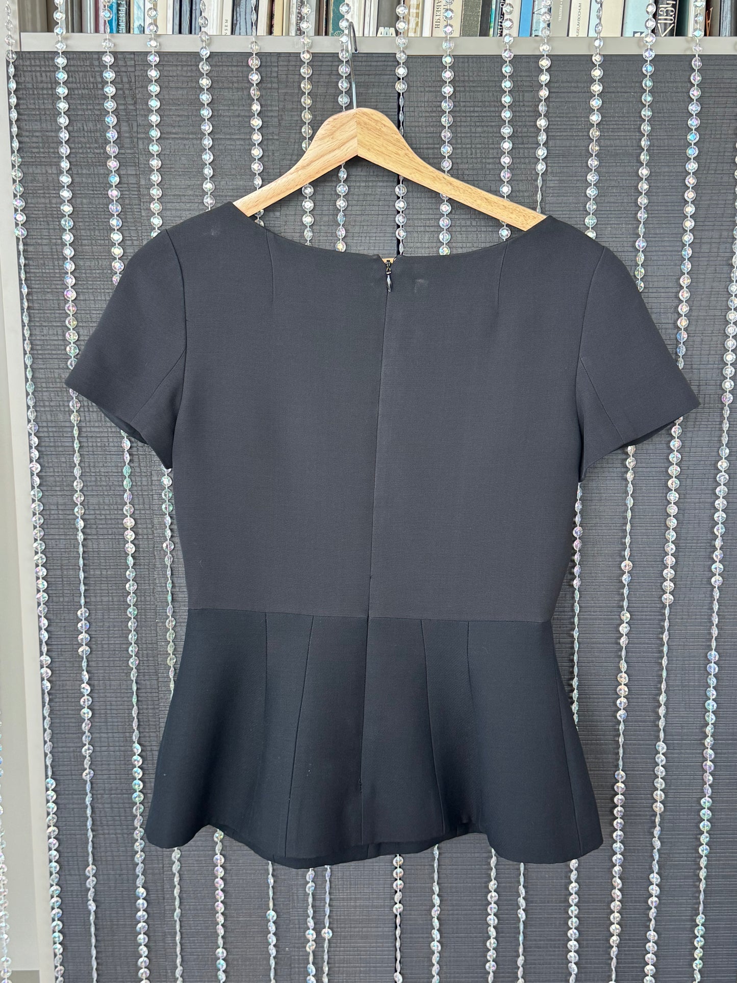 Vintage Christian Dior Draped Peplum Blouse