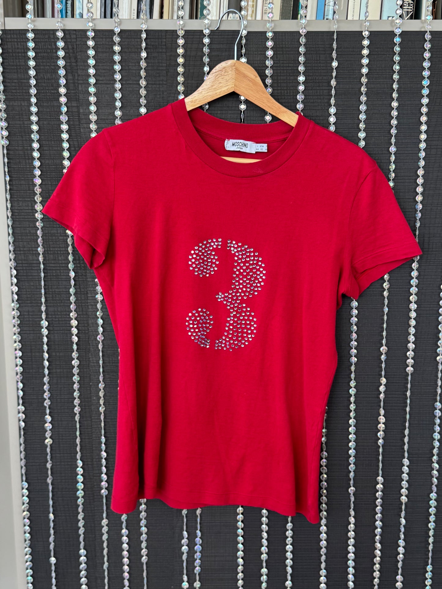 Vintage Moschino Jeans Rhinestone "3" Tee
