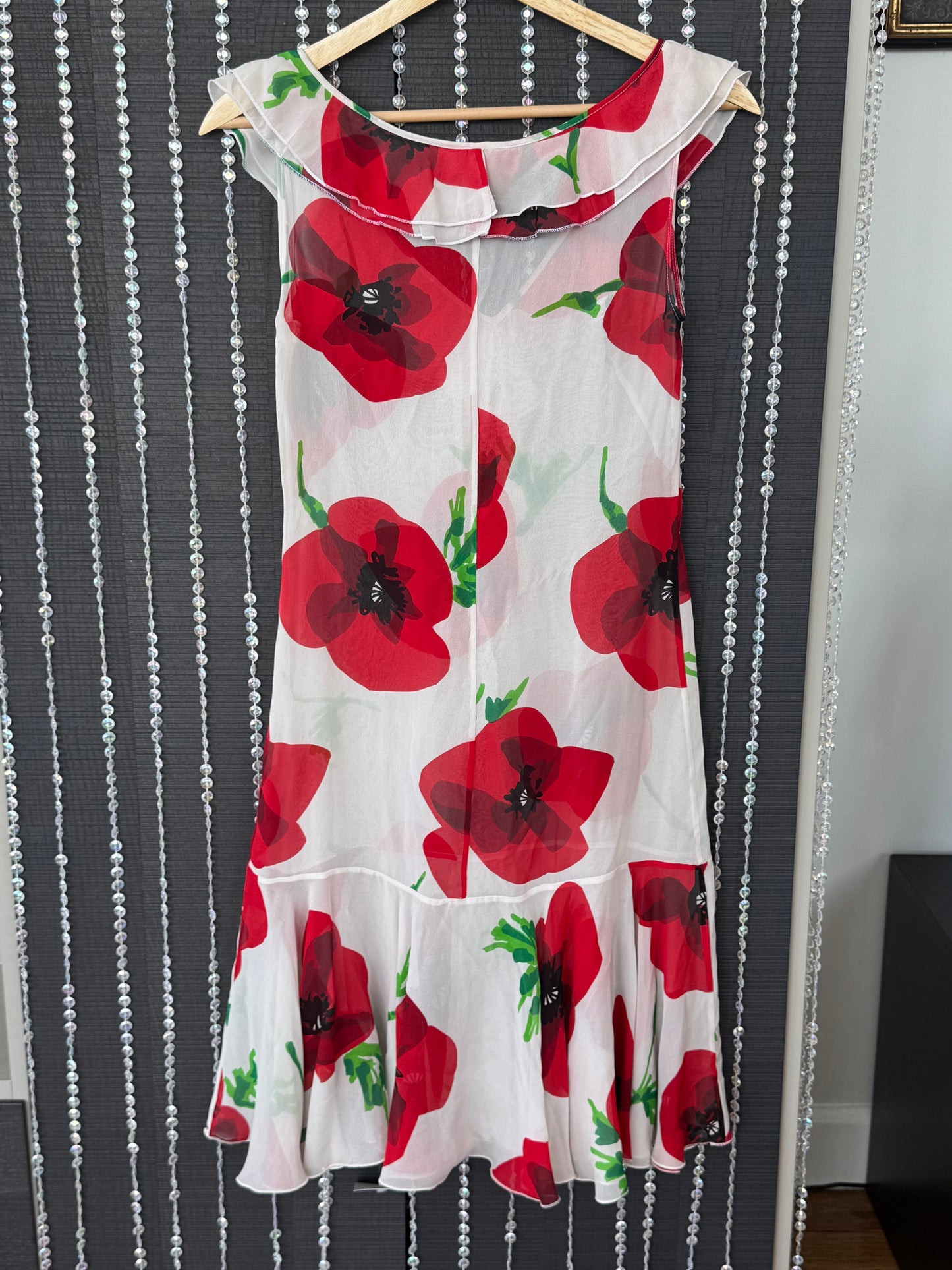 Vintage Moschino Cheap & Chic Silk Poppy Dress