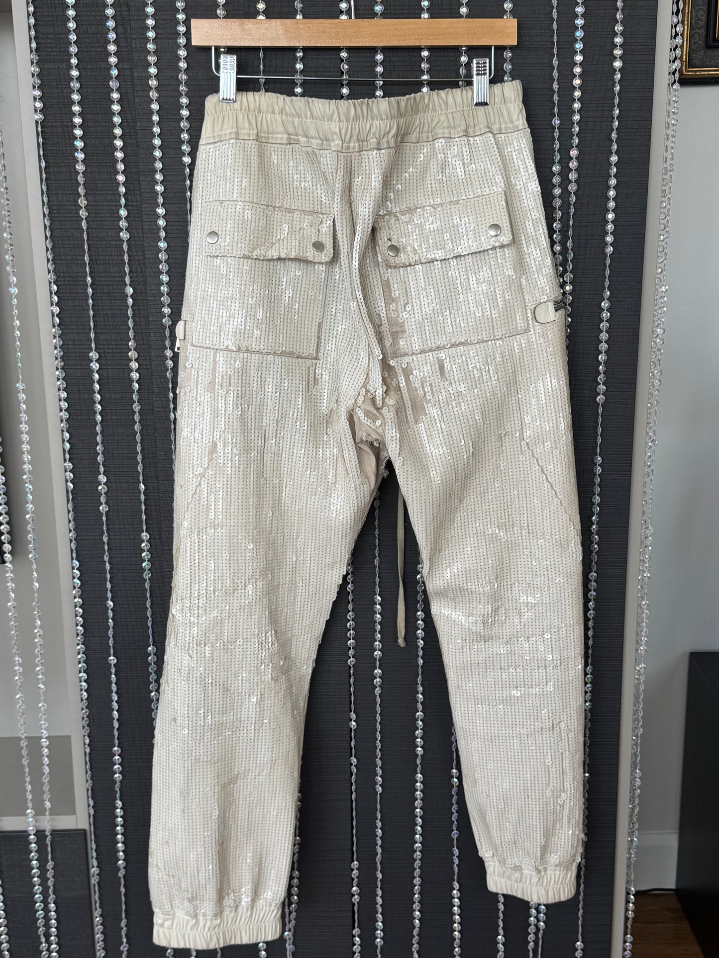 Rick Owens SS2020 Tecuatl Sequin Cargo Pants