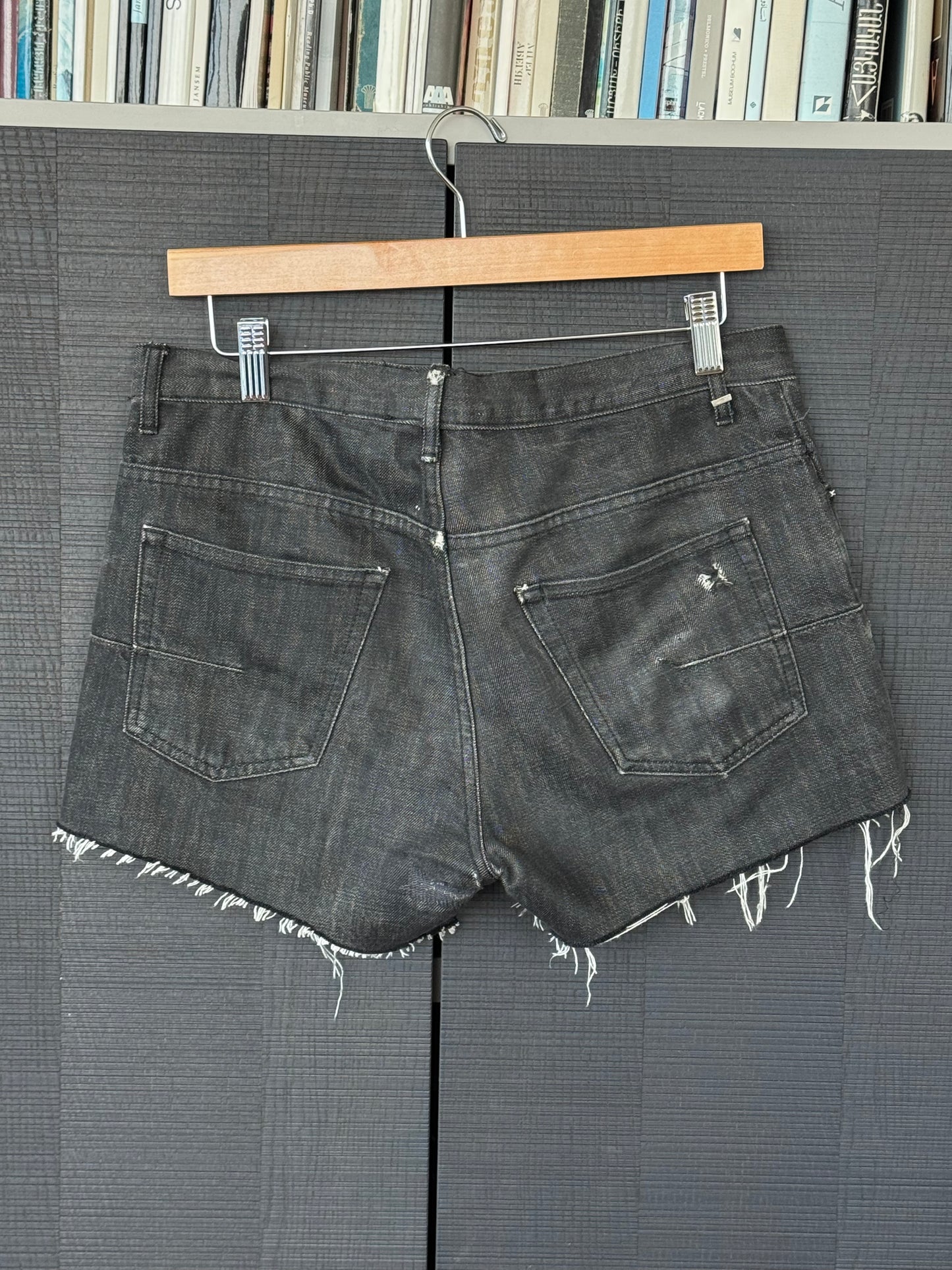 Hedi Slimane Era Dior Homme Distressed Denim Shorts