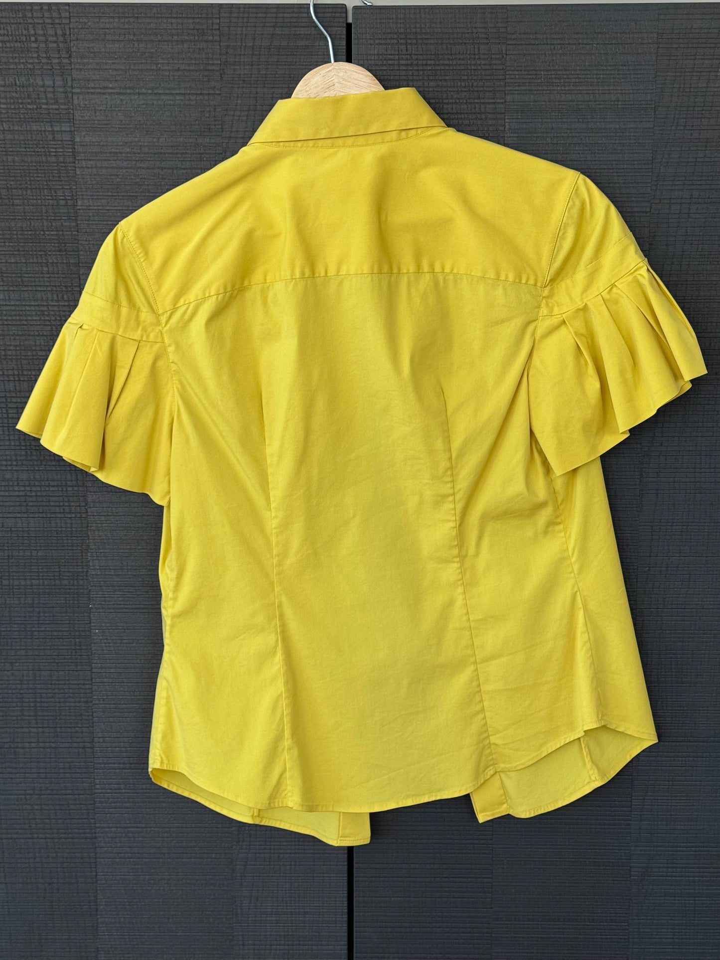 Prada Early 2000s Ruffle Sleeve Shirt