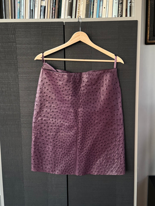 Prada SS2000 Ostrich Leather Skirt