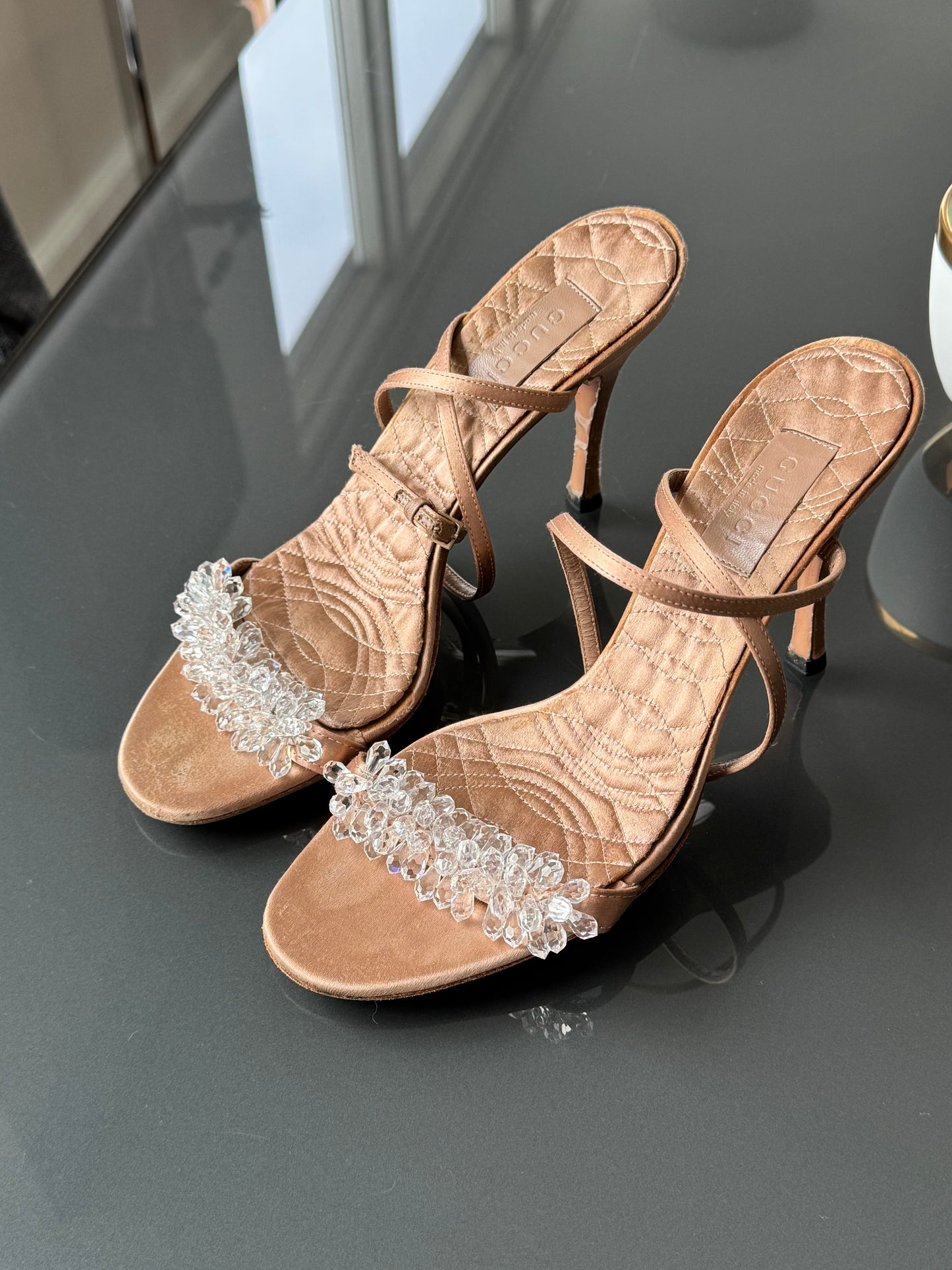 Gucci by Tom Ford Era Swarovski Crystal Heels 7.5