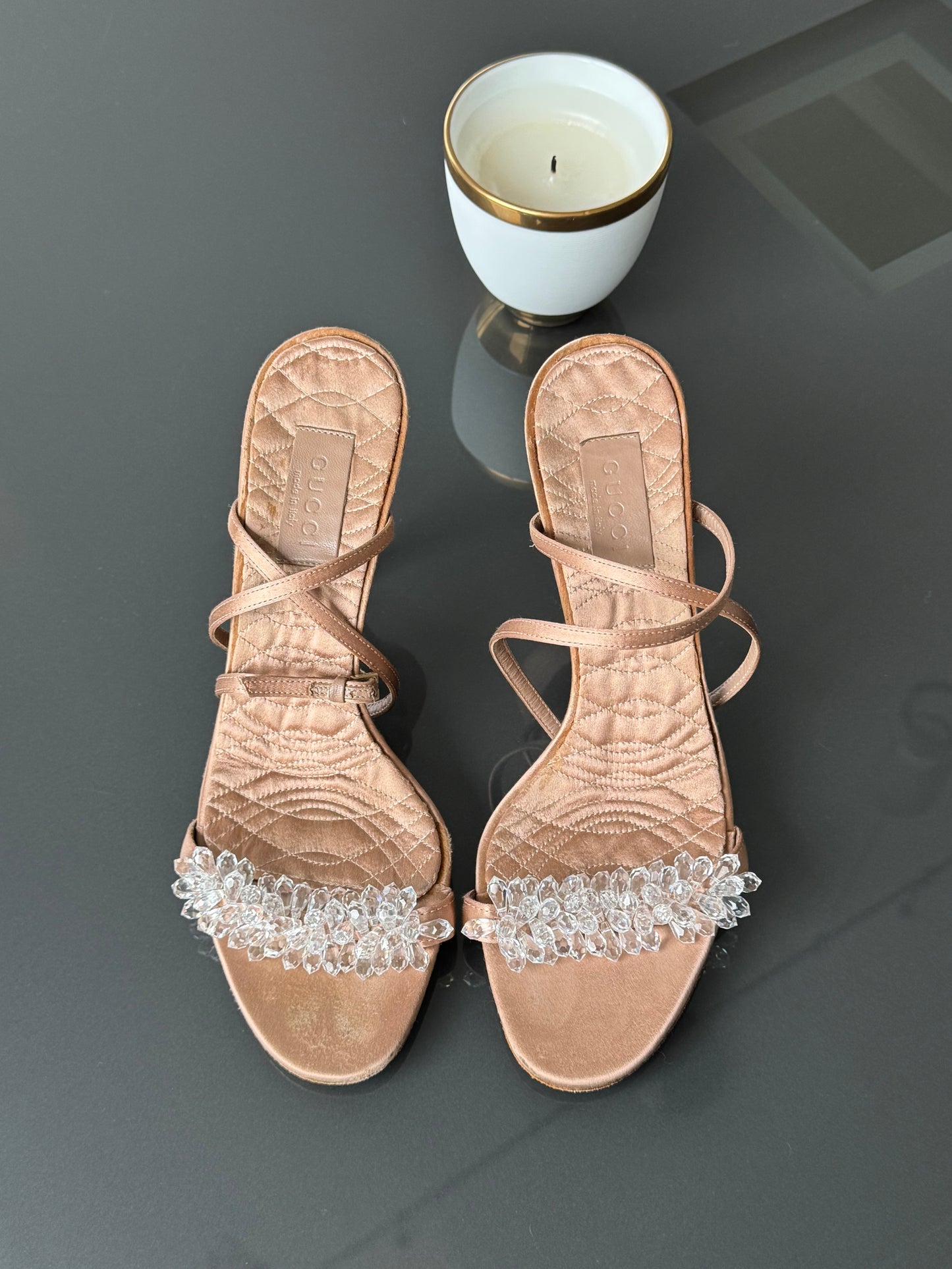 Gucci by Tom Ford Era Swarovski Crystal Heels 7.5