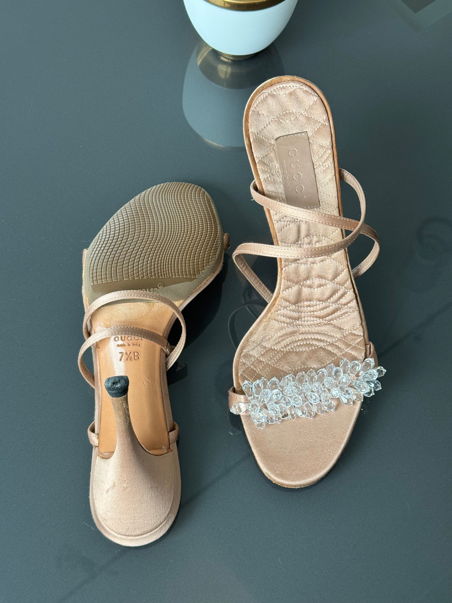Gucci by Tom Ford Era Swarovski Crystal Heels 7.5