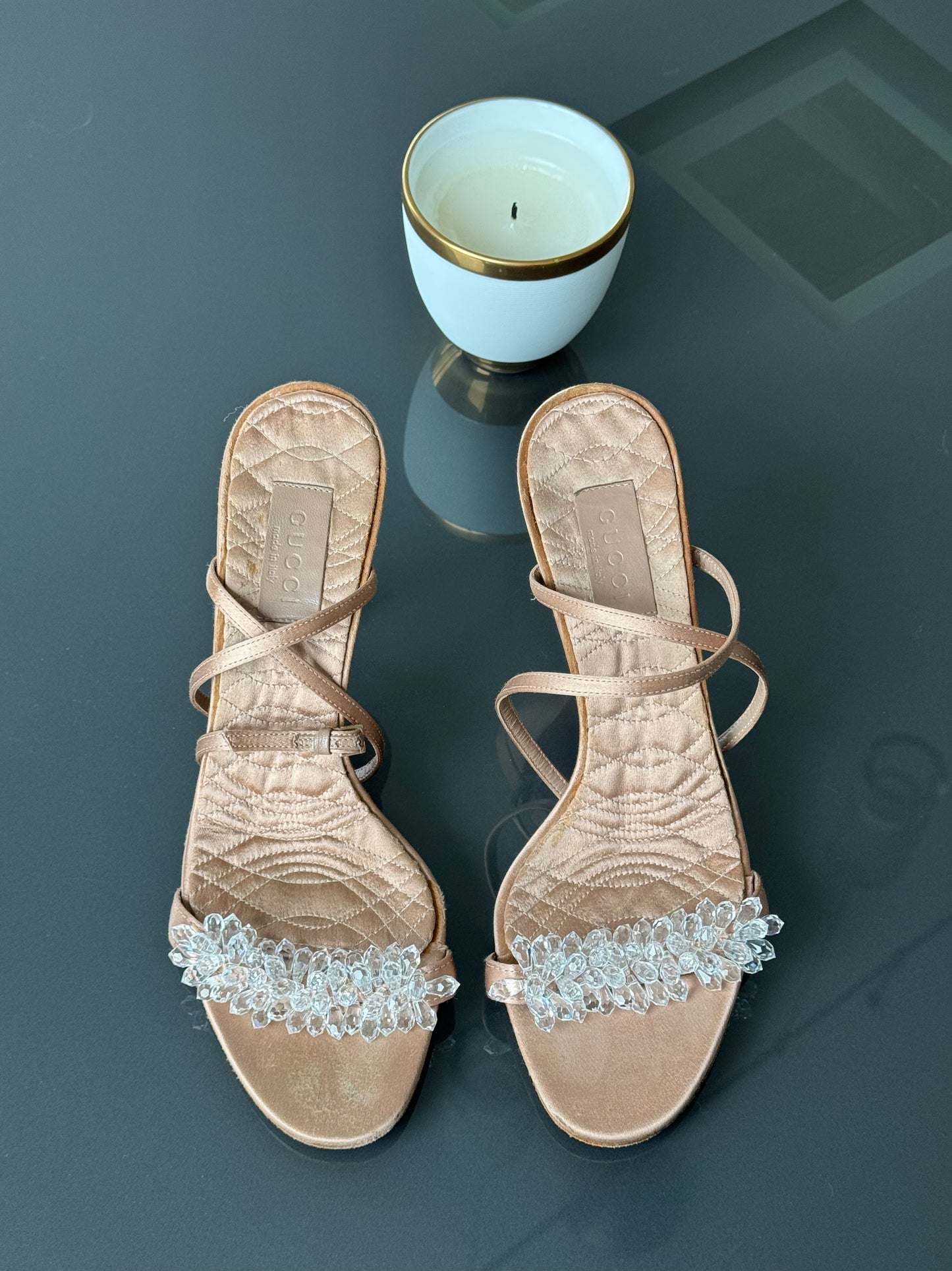 Gucci by Tom Ford Era Swarovski Crystal Heels 7.5