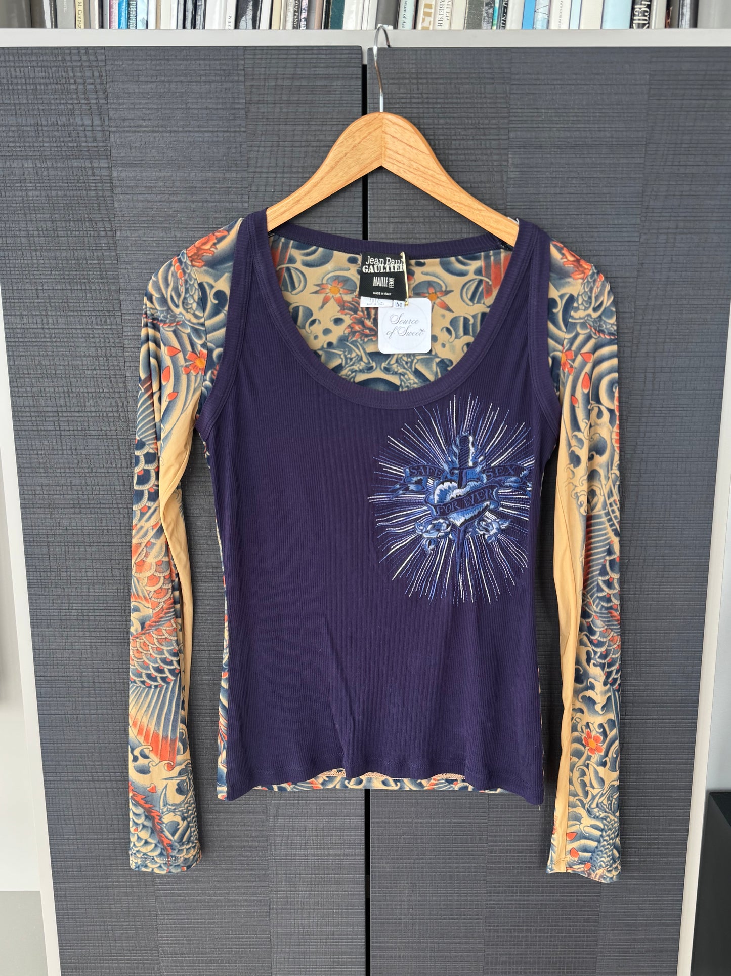 Jean Paul Gaultier Maille Femme SS1996 Layered Dragon Top