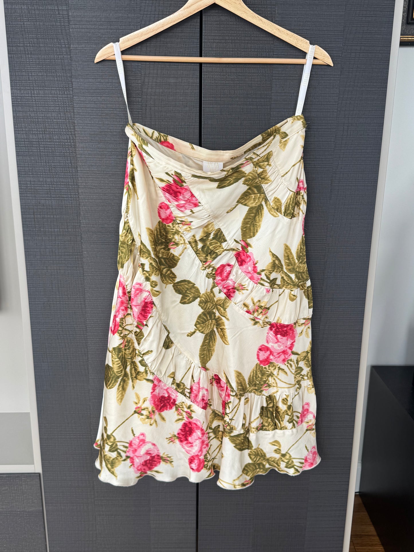 Vintage Anna Sui Silk Floral Skirt