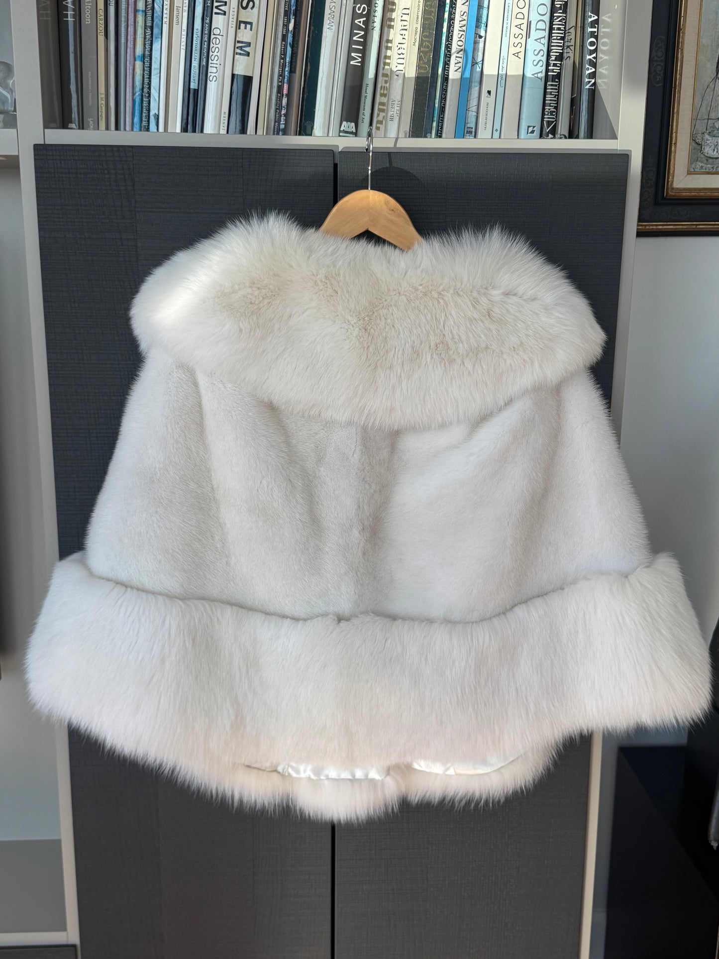 Vintage White Mink & Fox Fur Cape