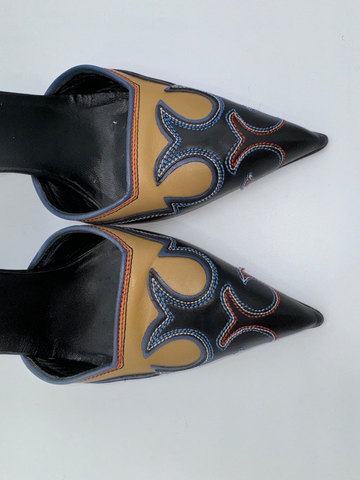 Miu Miu Western Mules 35 (runs like 37/37.5)