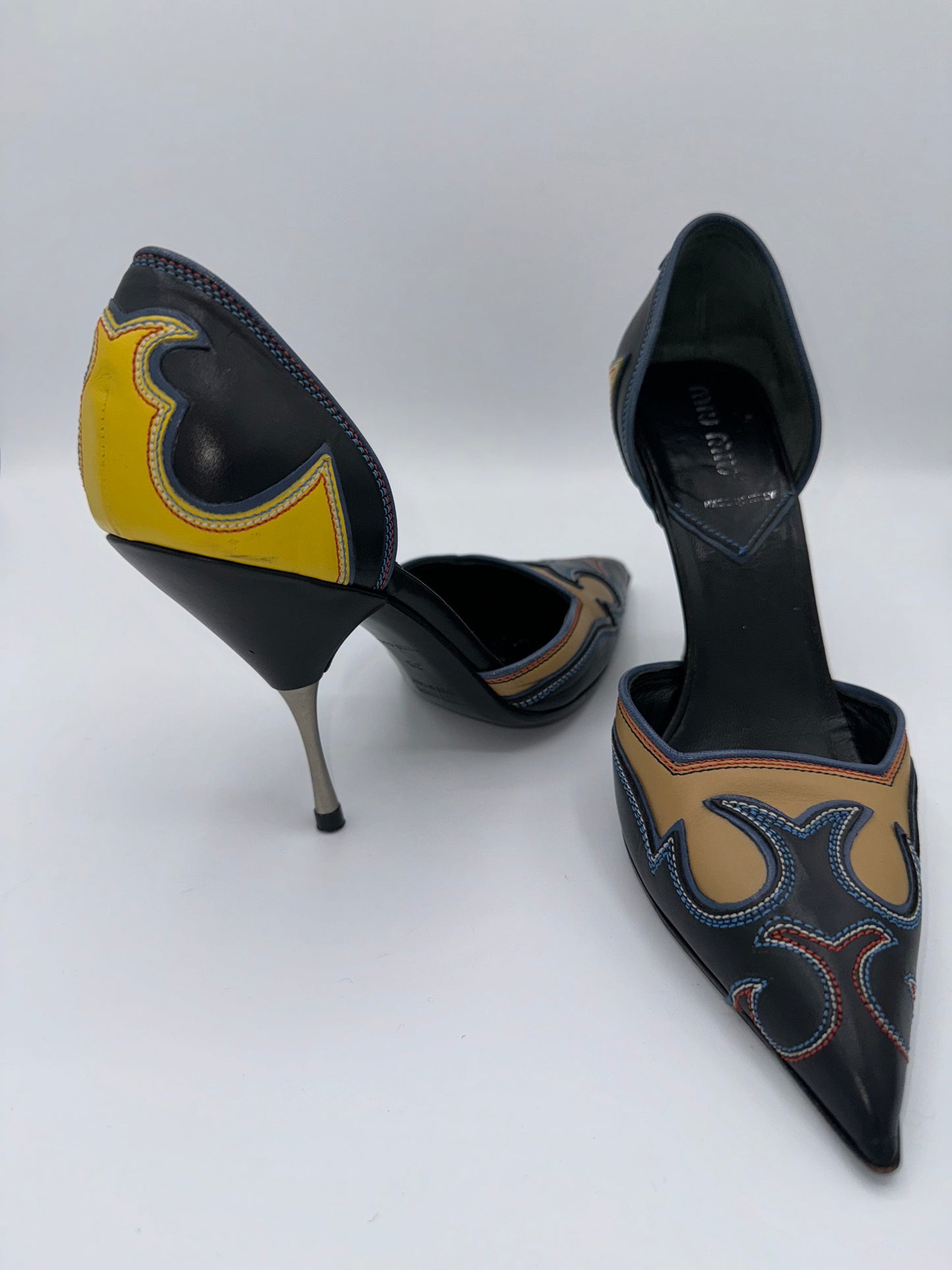 Miu Miu Western Mules 35 (runs like 37/37.5)