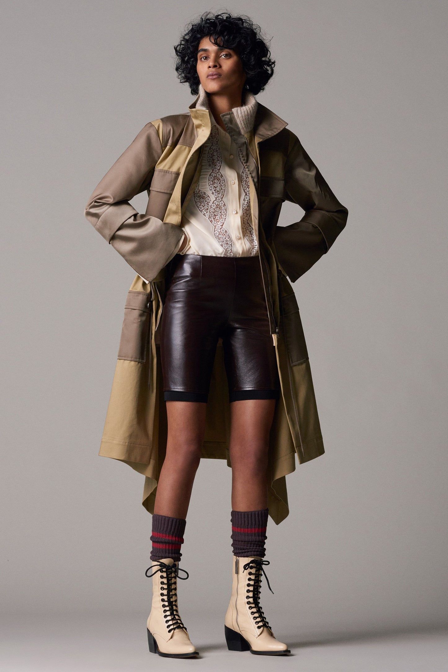 Chloé A/W 2018 Leather Biker Shorts