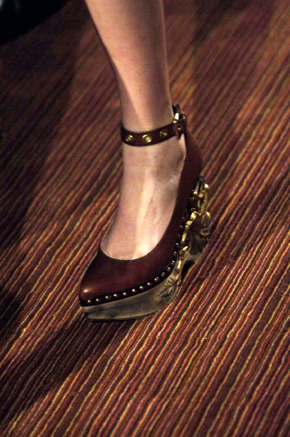Miu Miu F/W 2006 Rococo Carved Wedge Heels 37