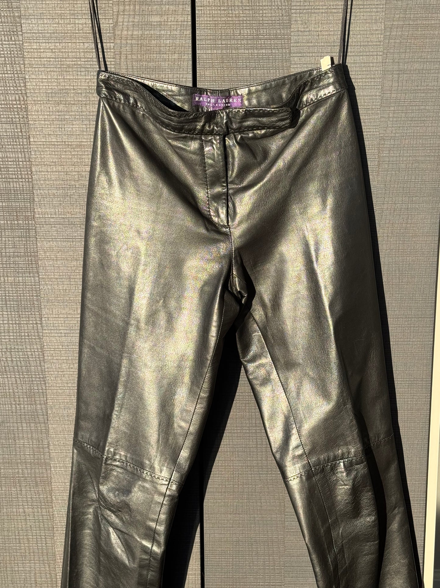 Ralph Lauren Purple Label Stitched Leather Pants