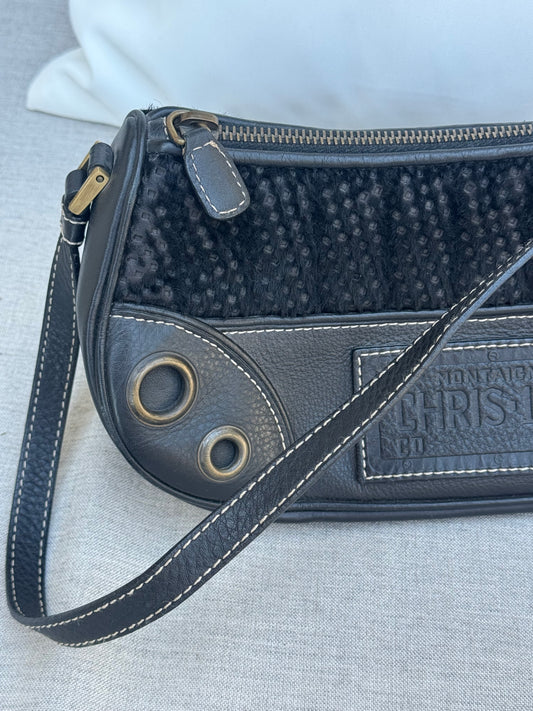 Christian Dior 2001 “License Plate” Pony Hair Shoulder Bag