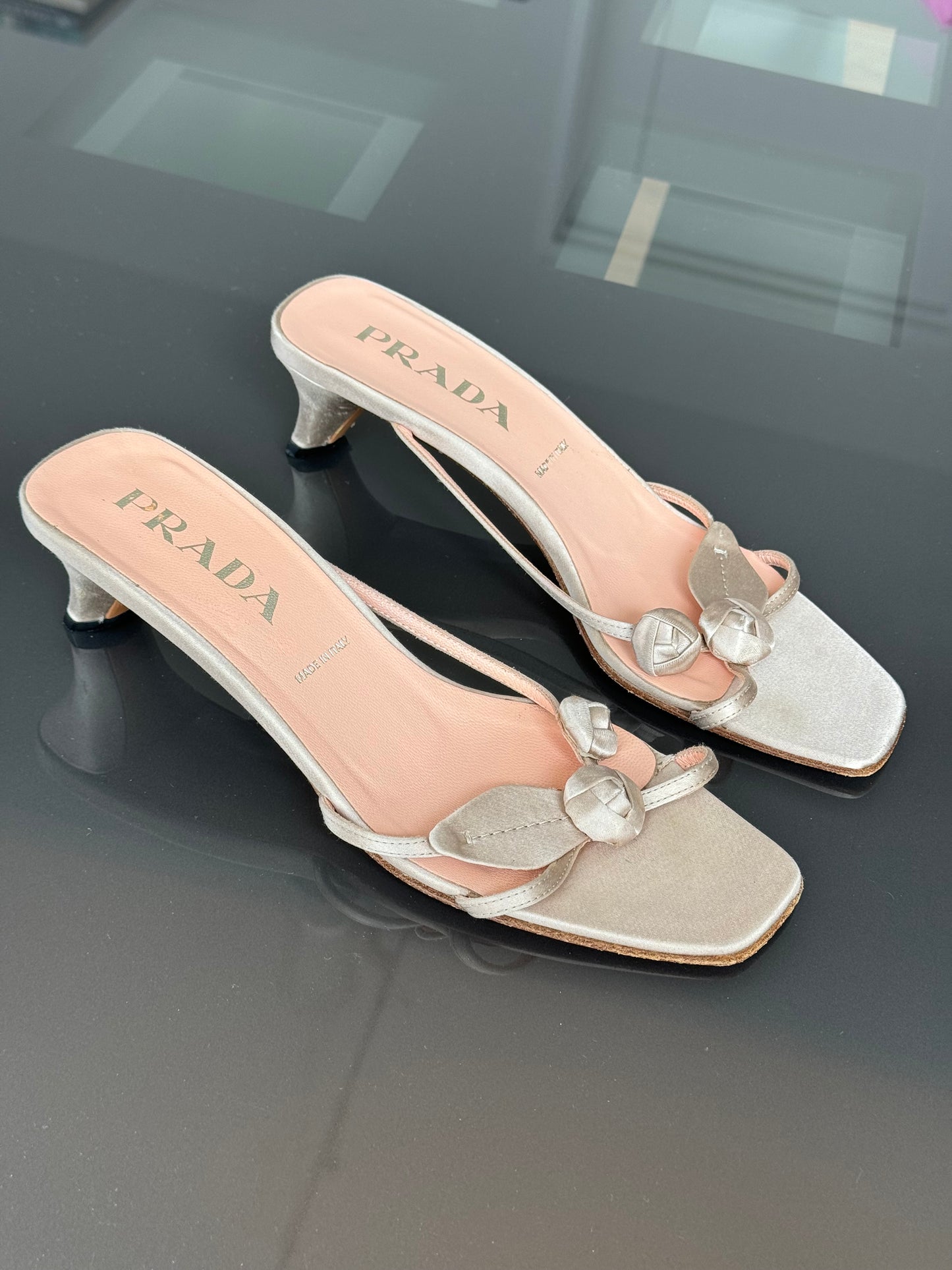 Prada Rosebud Sandals 38