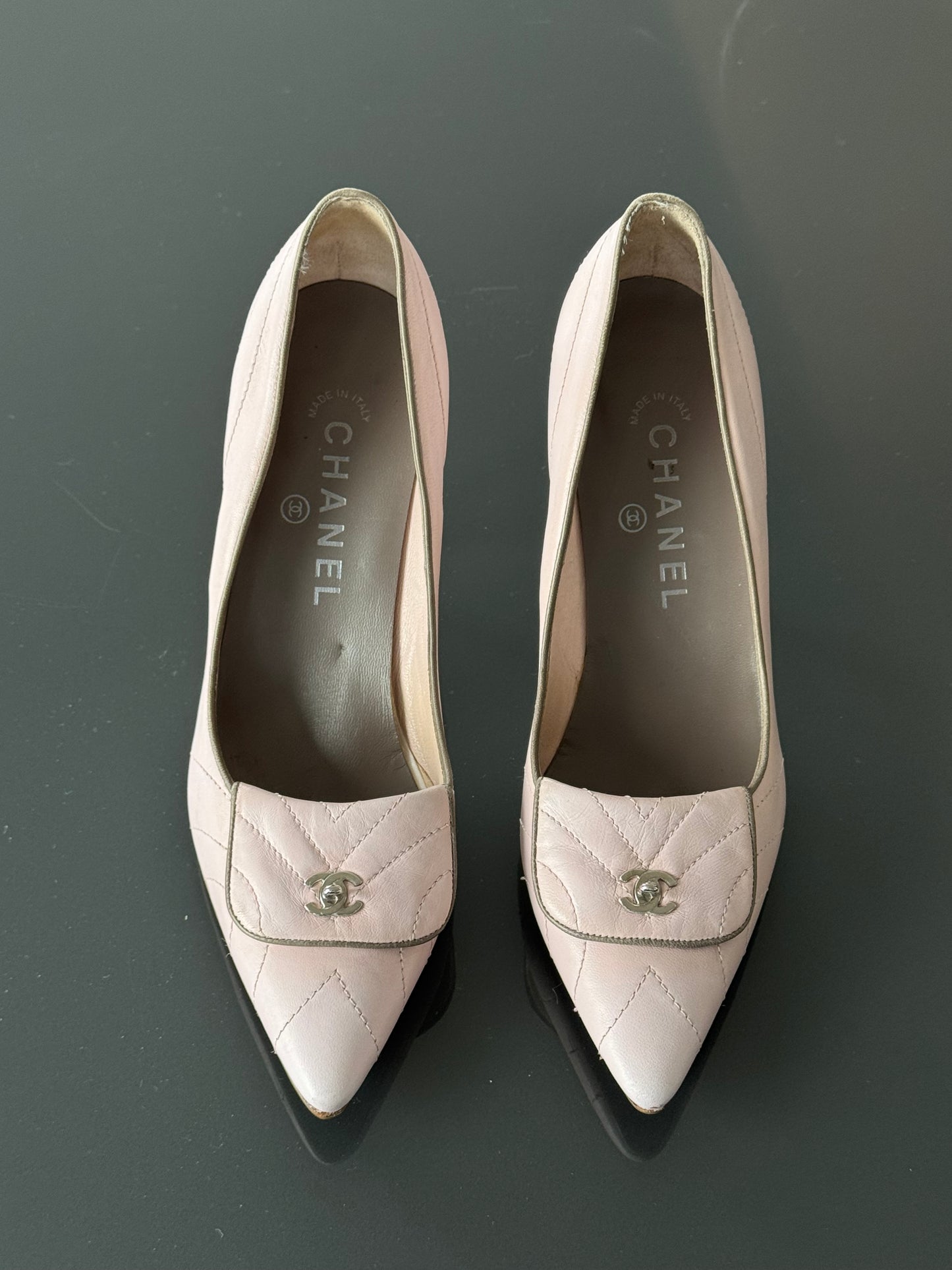 Vintage Chanel 2003 Baby Pink Pumps ~36.5