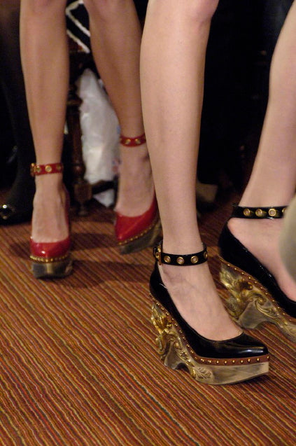 Miu Miu F/W 2006 Rococo Carved Wedge Heels 37
