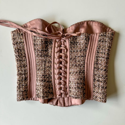 Roberto Cavalli F/W 2005 Pink Tweed Corset