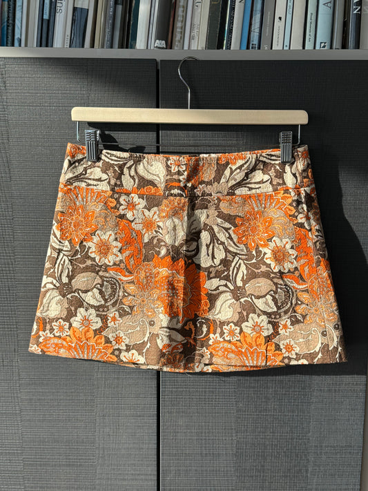 Dolce & Gabbana s/s 2004 Floral Brocade Mini Skirt