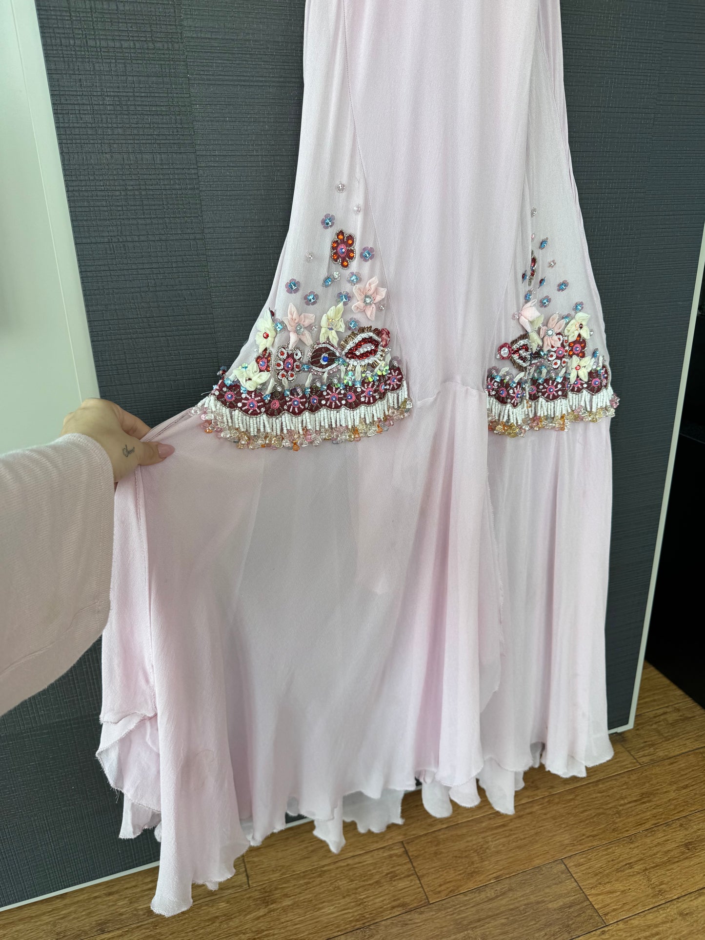 Paola Frani Embellished Silk Dress