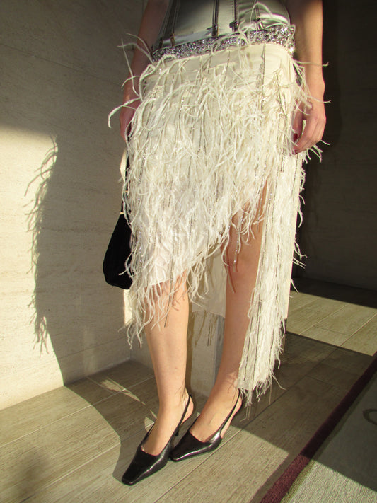 Haute Hippie Feather Skirt