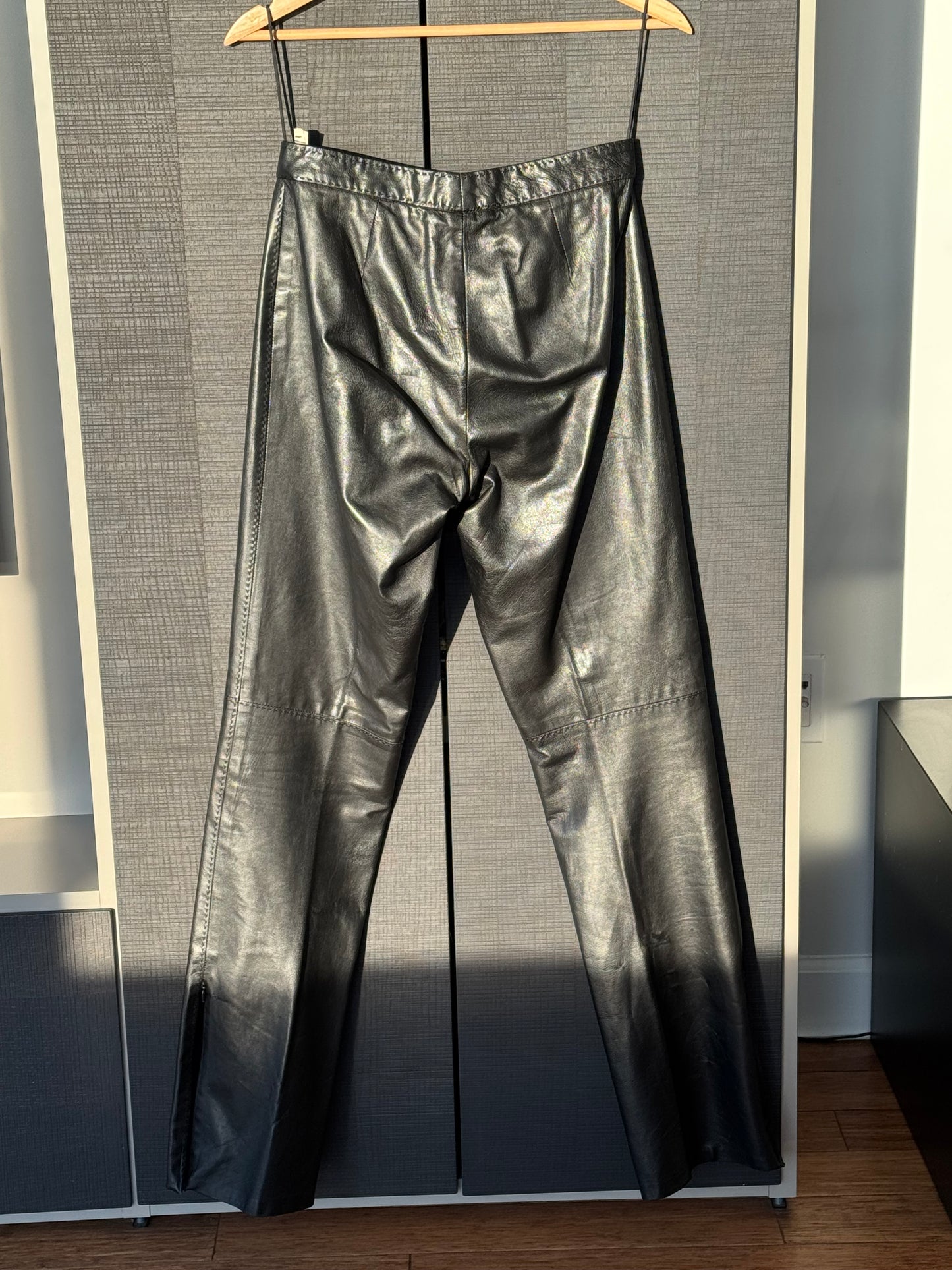Ralph Lauren Purple Label Stitched Leather Pants