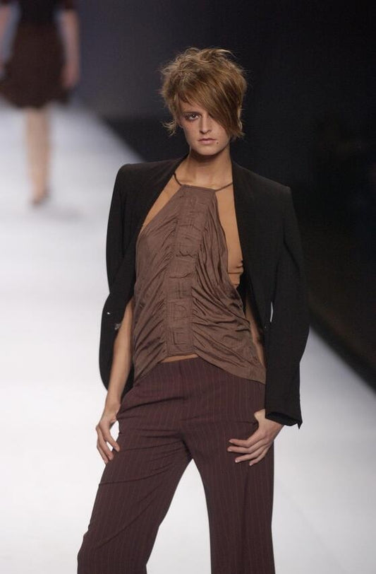 Jean Paul Gaultier SS2004 “Liquide” Mesh Draped Runway Top